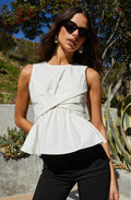 Isela Sleeveless Crossover Top