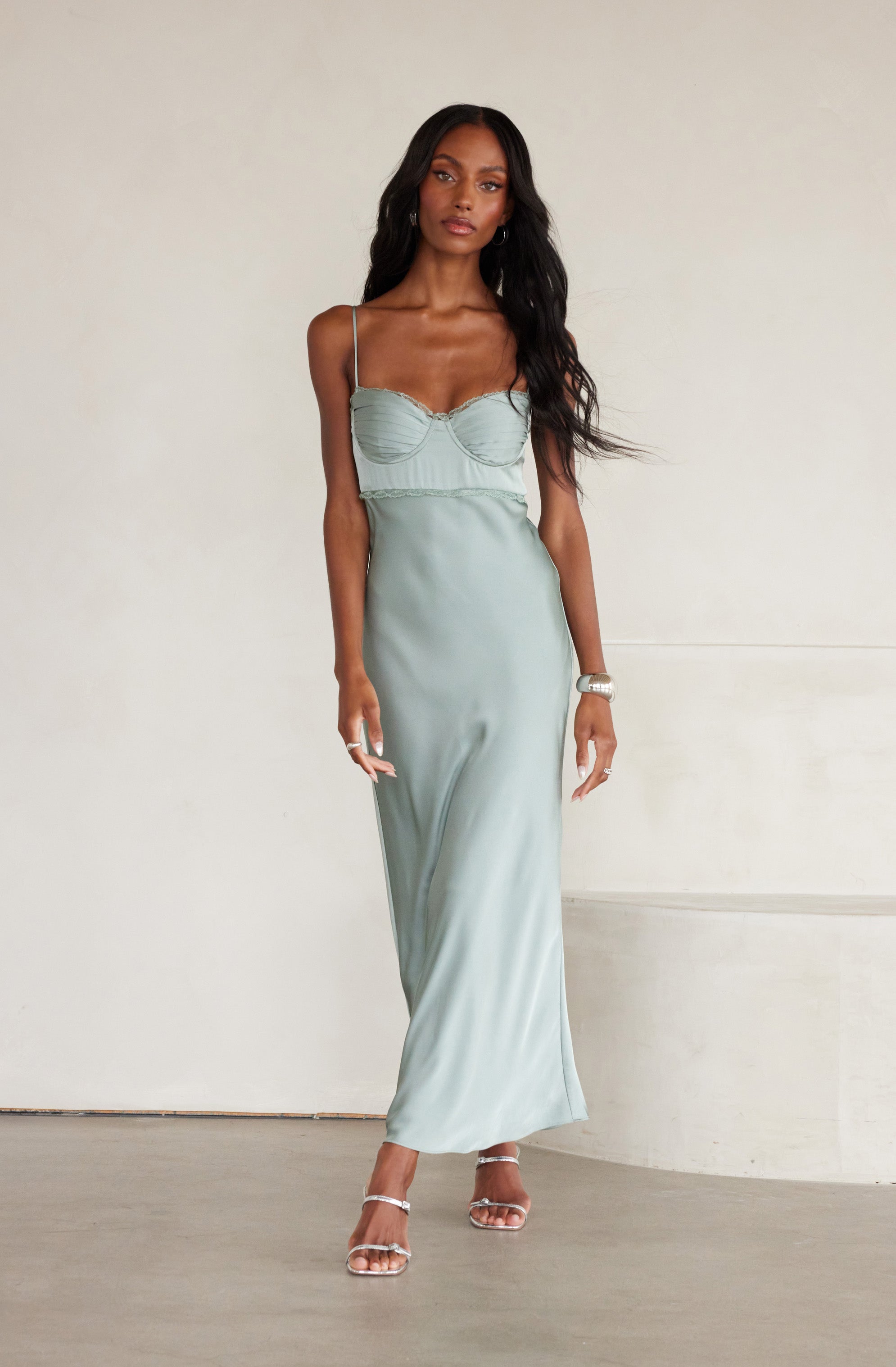 Florianne Satin Maxi Dress