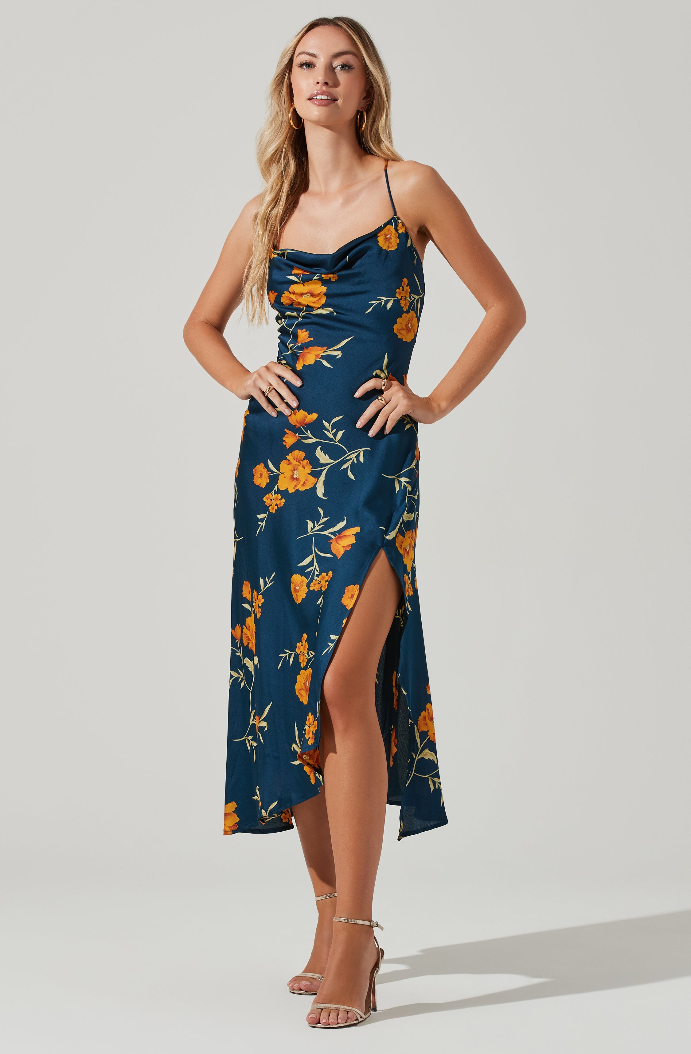 Gaia Floral Midi Dress