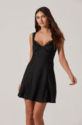 Alva Lace Trim Mini Dress