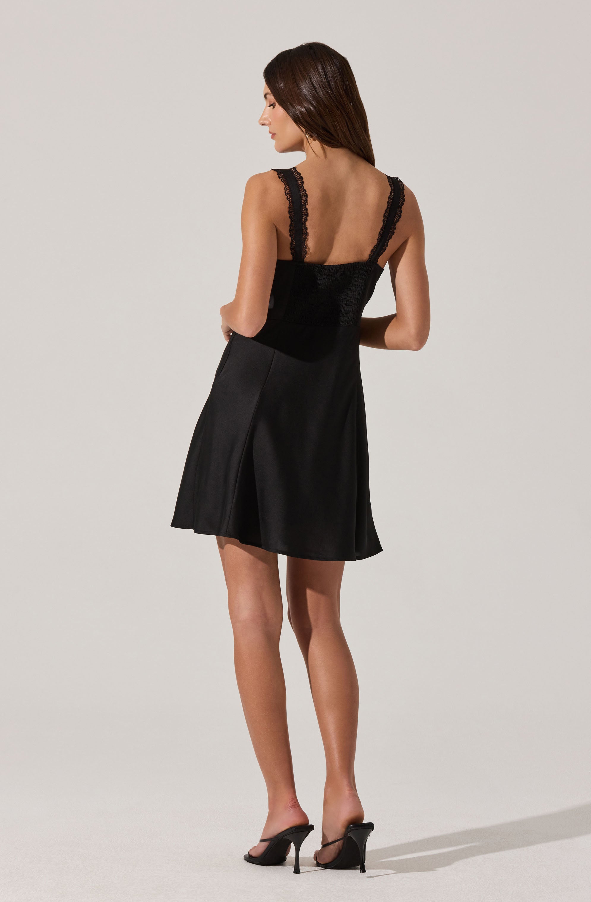 Alva Lace Trim Mini Dress