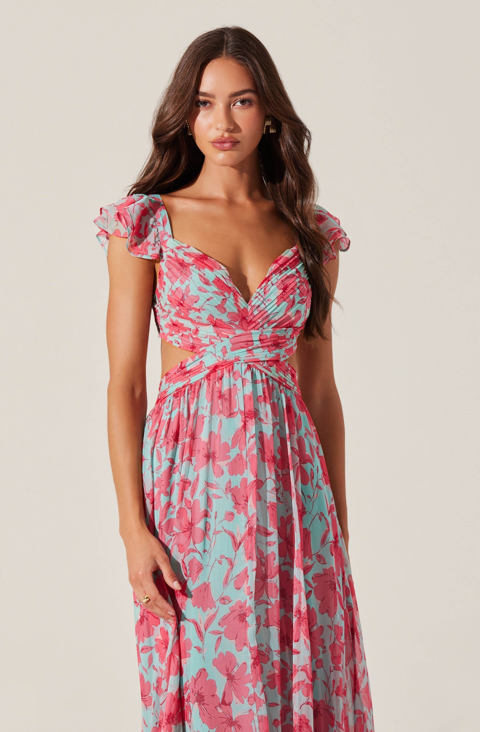 Primrose Floral Strappy Back Maxi Dress