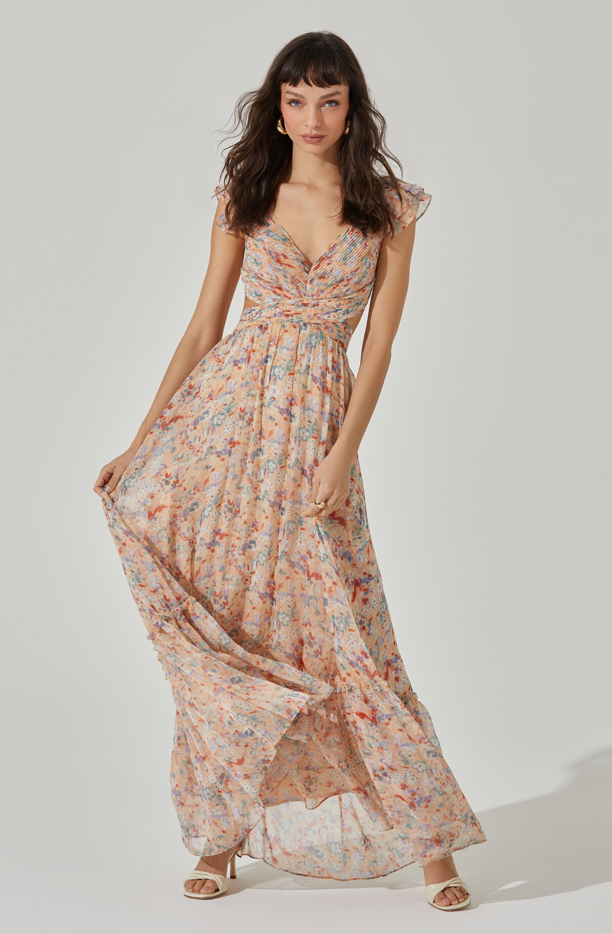 Primrose Floral Strappy Back Maxi Dress