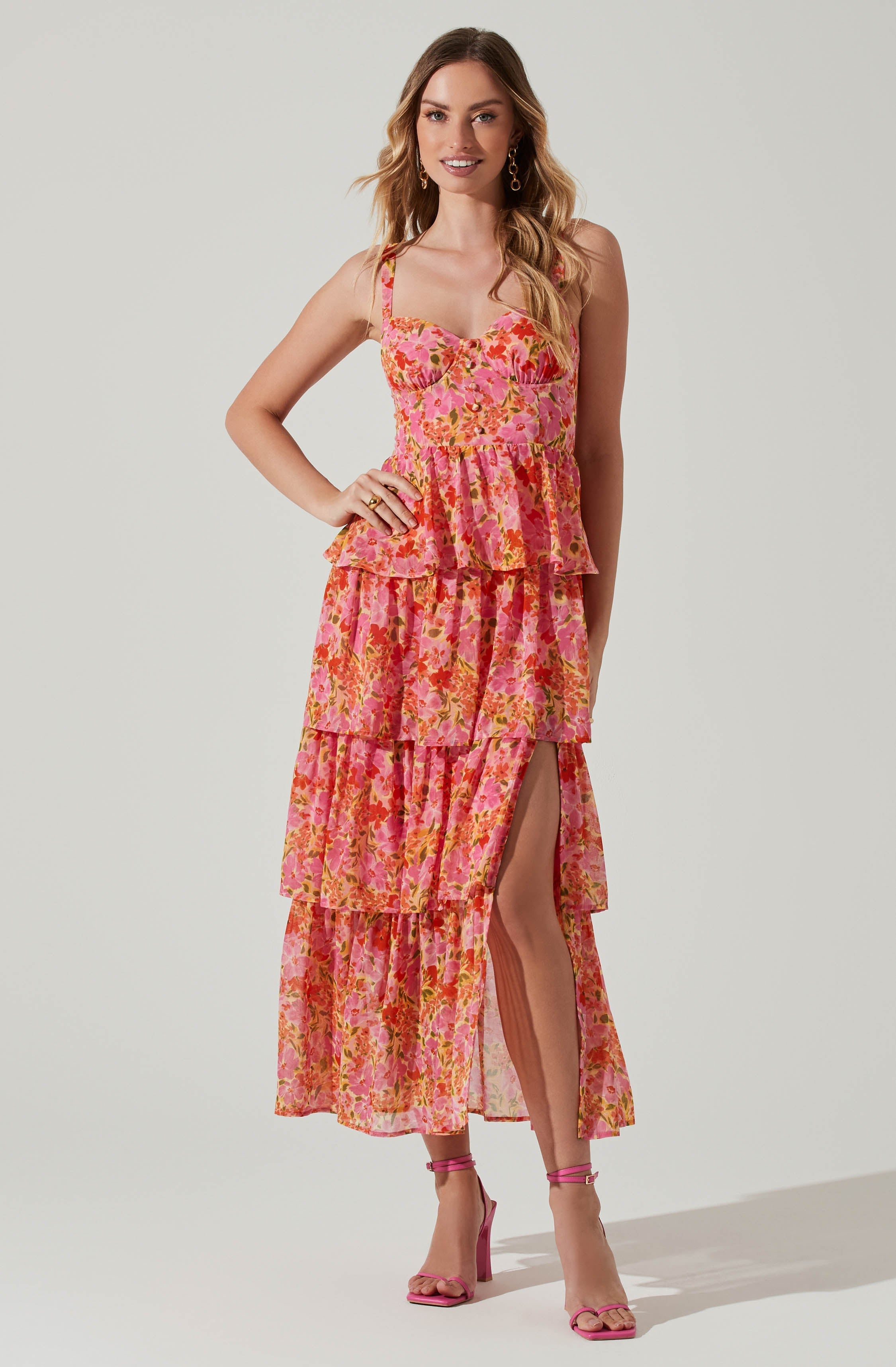 Midsummer Floral Tiered Maxi Dress
