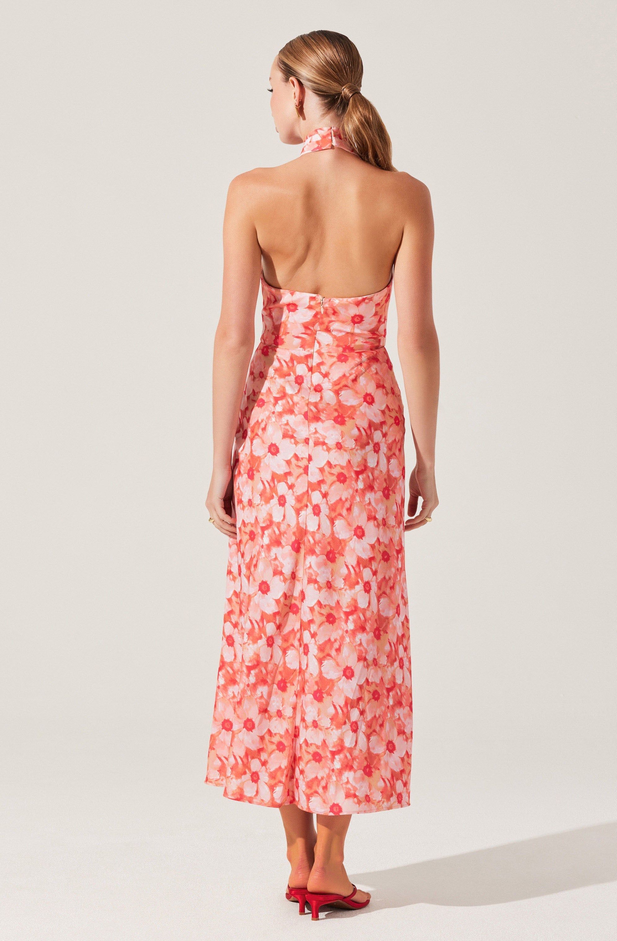 Marissa Floral Halter Neck Dress