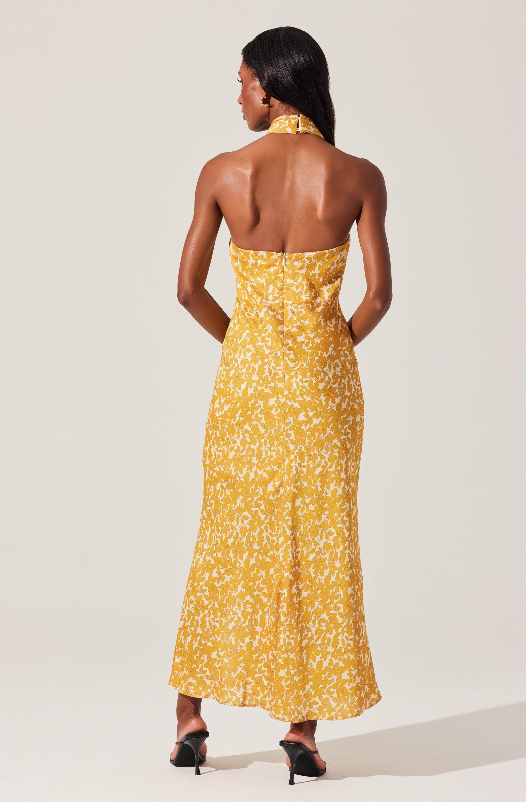 Marissa Floral Halter Neck Dress