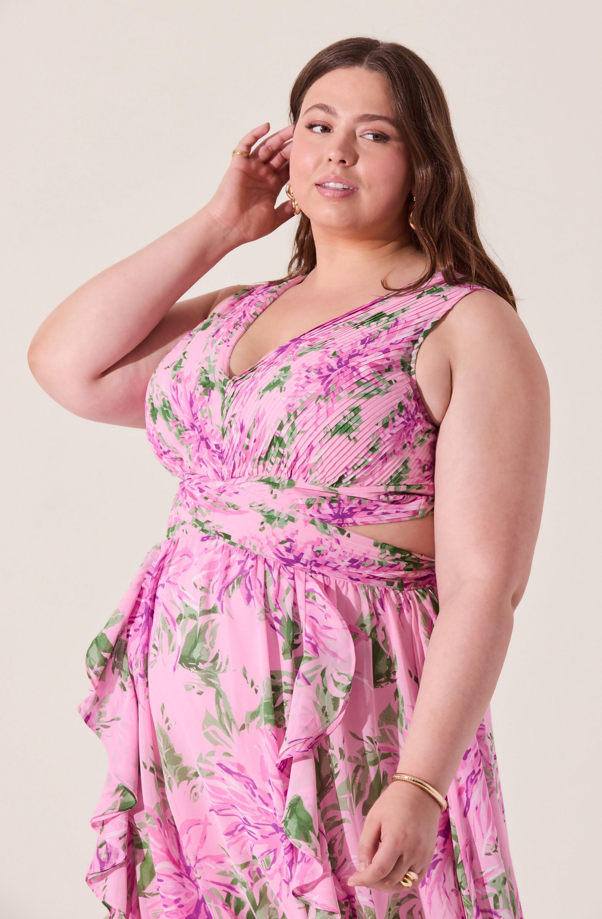 Noya Floral Cutout Maxi Dress