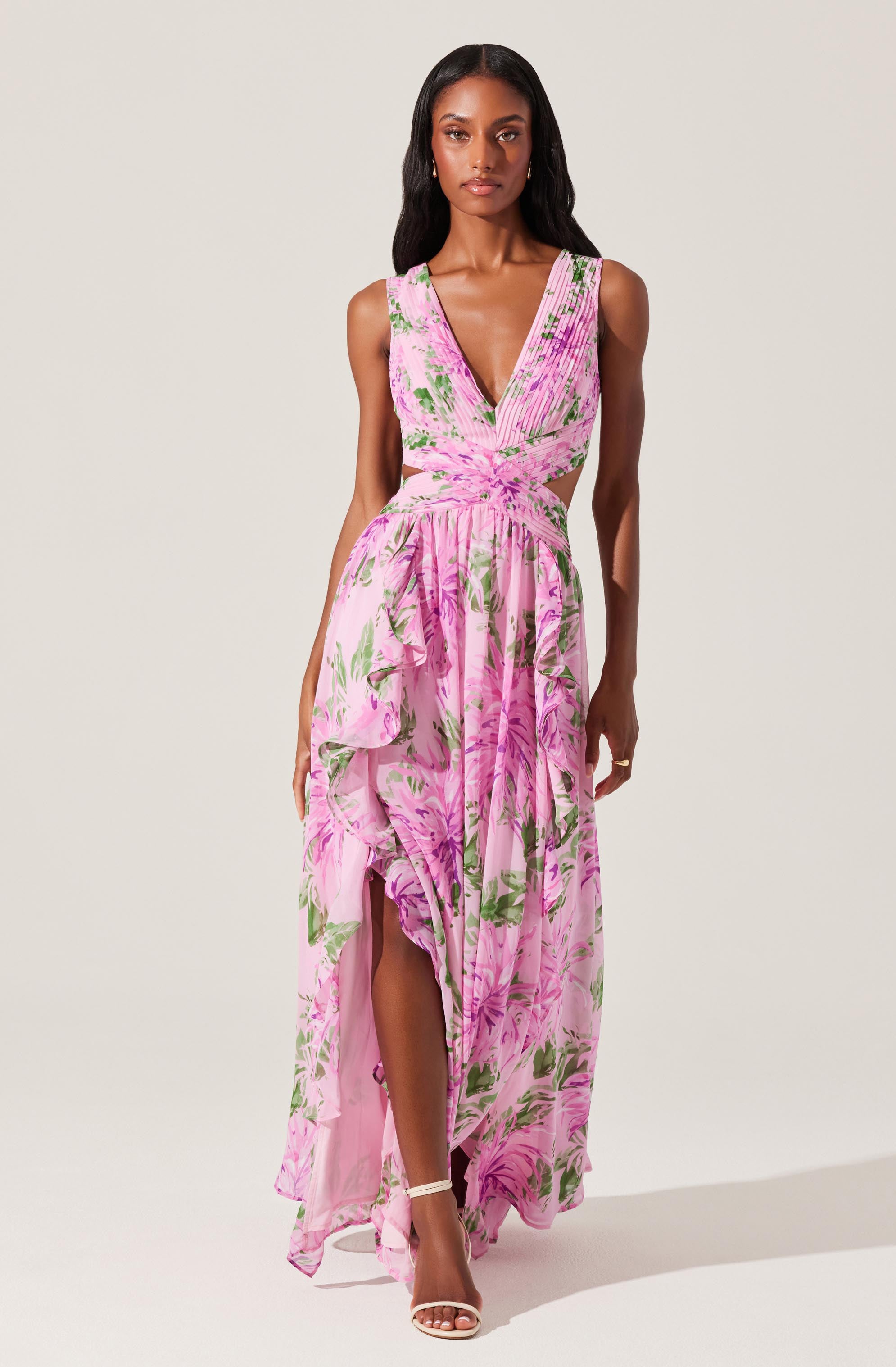 Noya Floral Cutout Maxi Dress