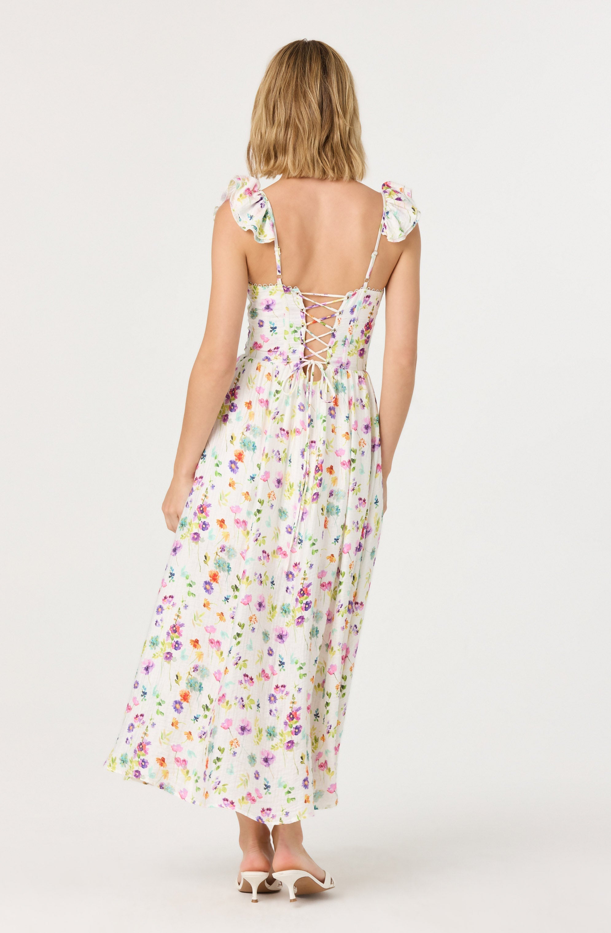Wedelia Floral Bustier Midi Dress