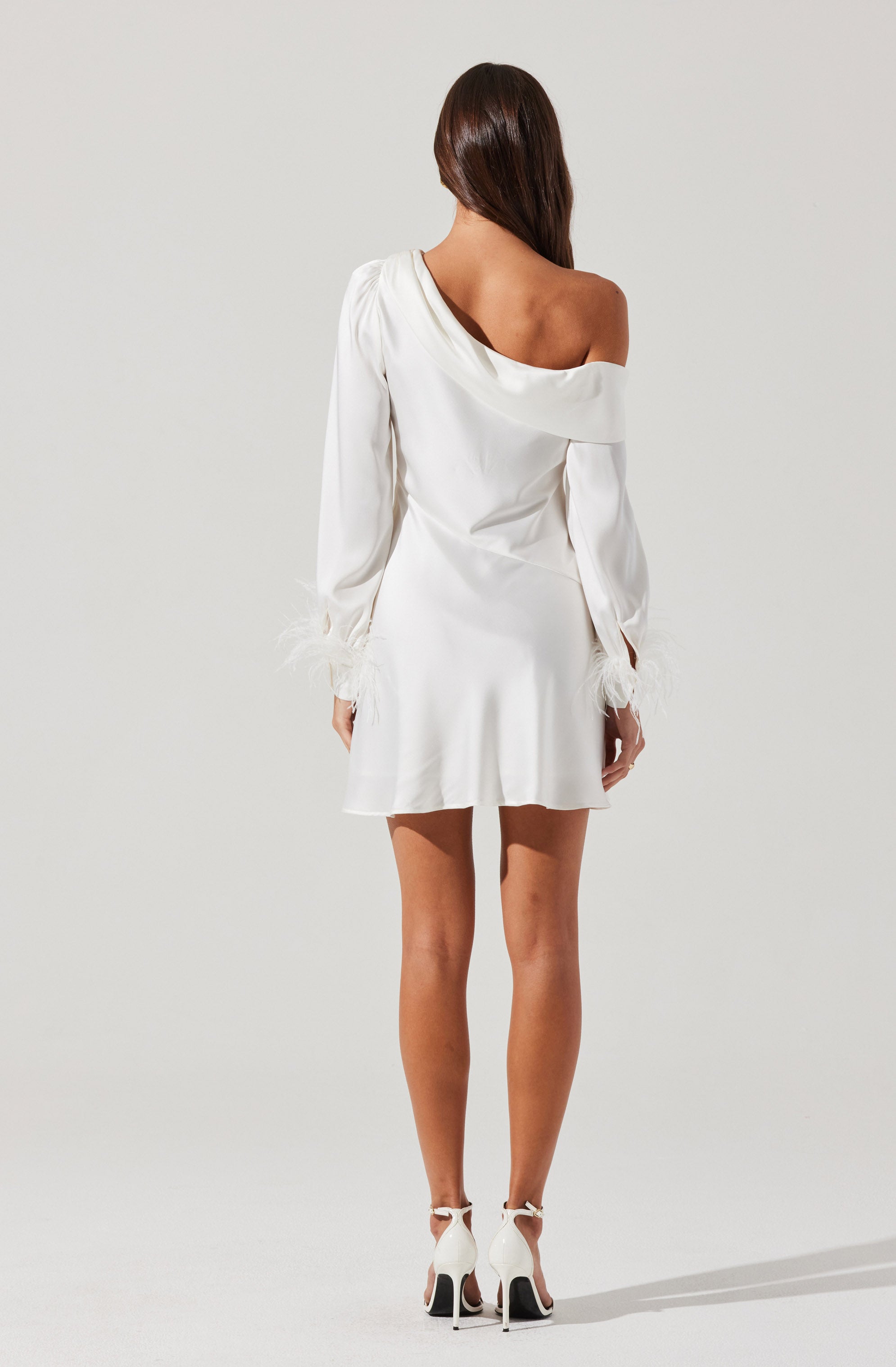 Augusta Feather Trim Mini Dress