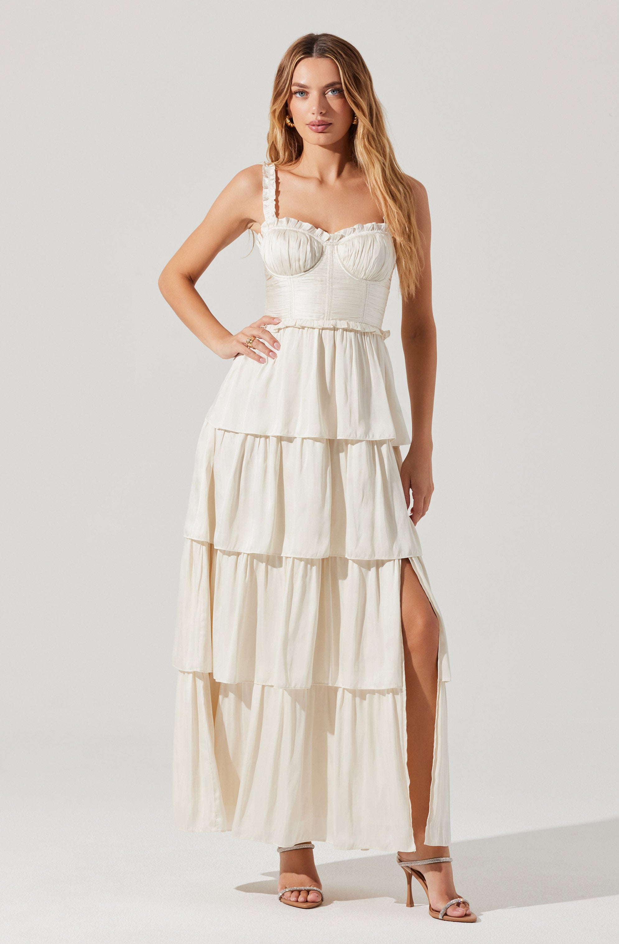 Tempany Tiered Bustier Maxi Dress