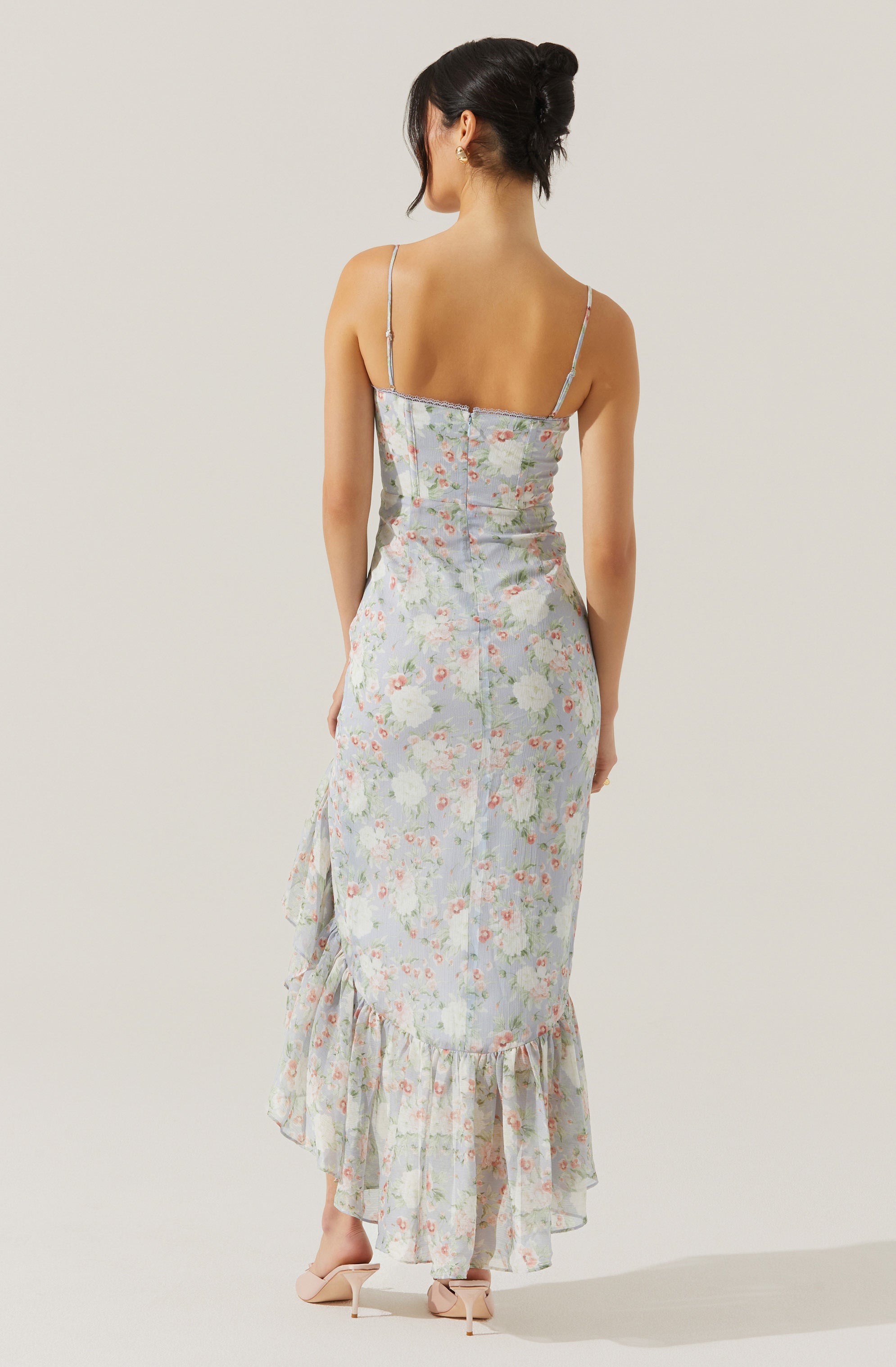 Brisbane Asymmetrical Floral Midi Dress