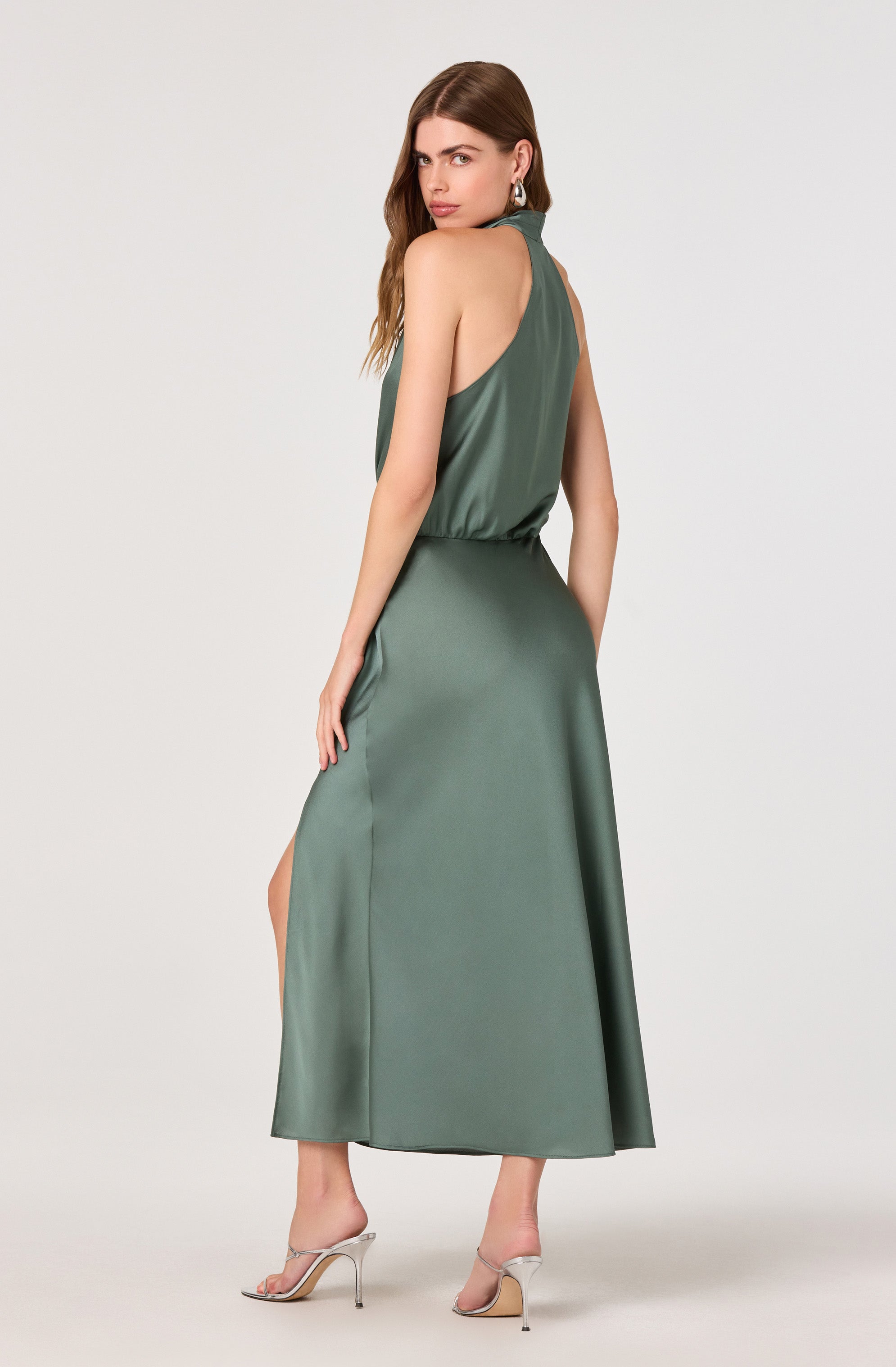 Jelyn Satin Midi Dress