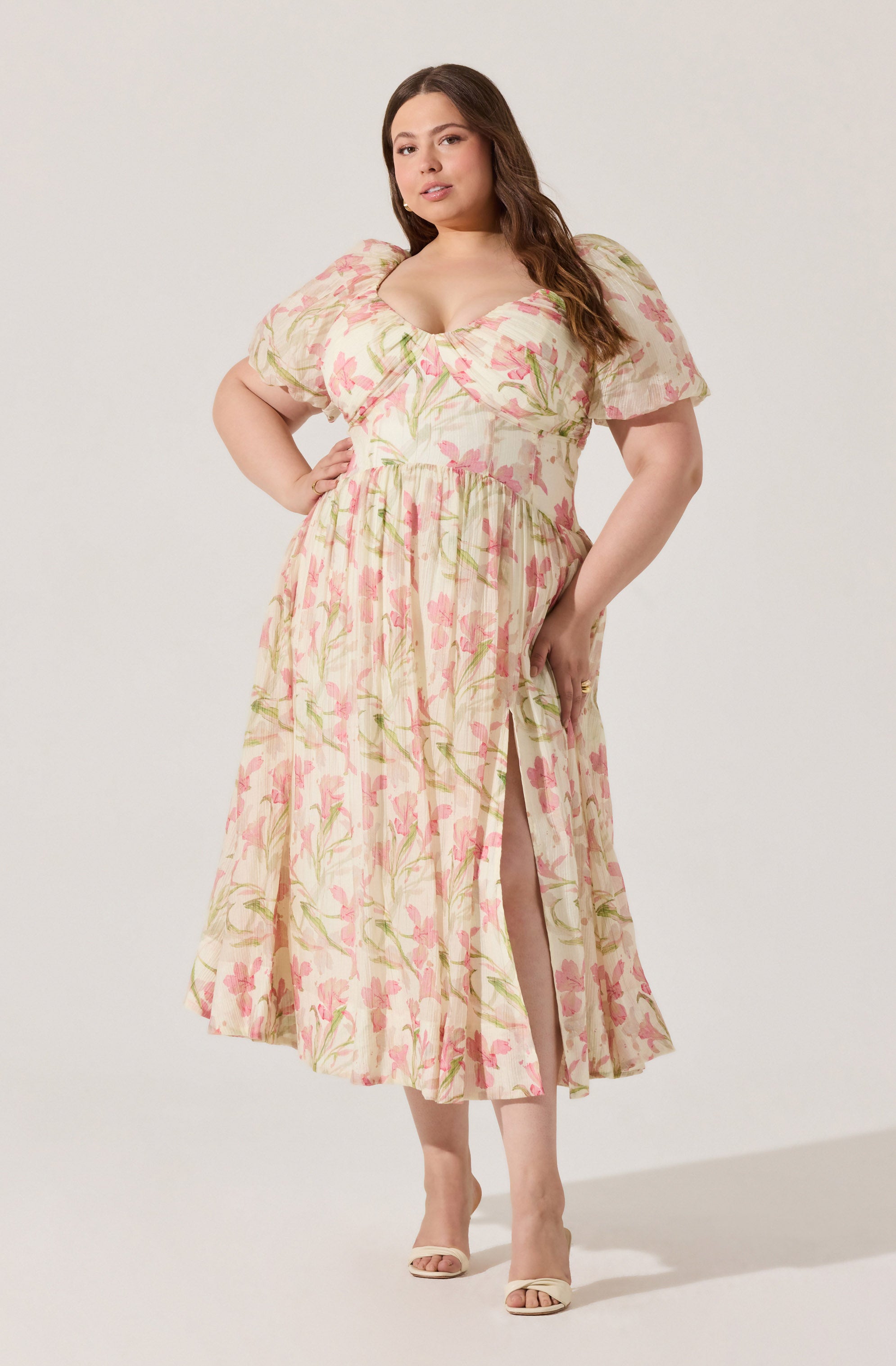 Sasilia Floral Puff Sleeve Dress