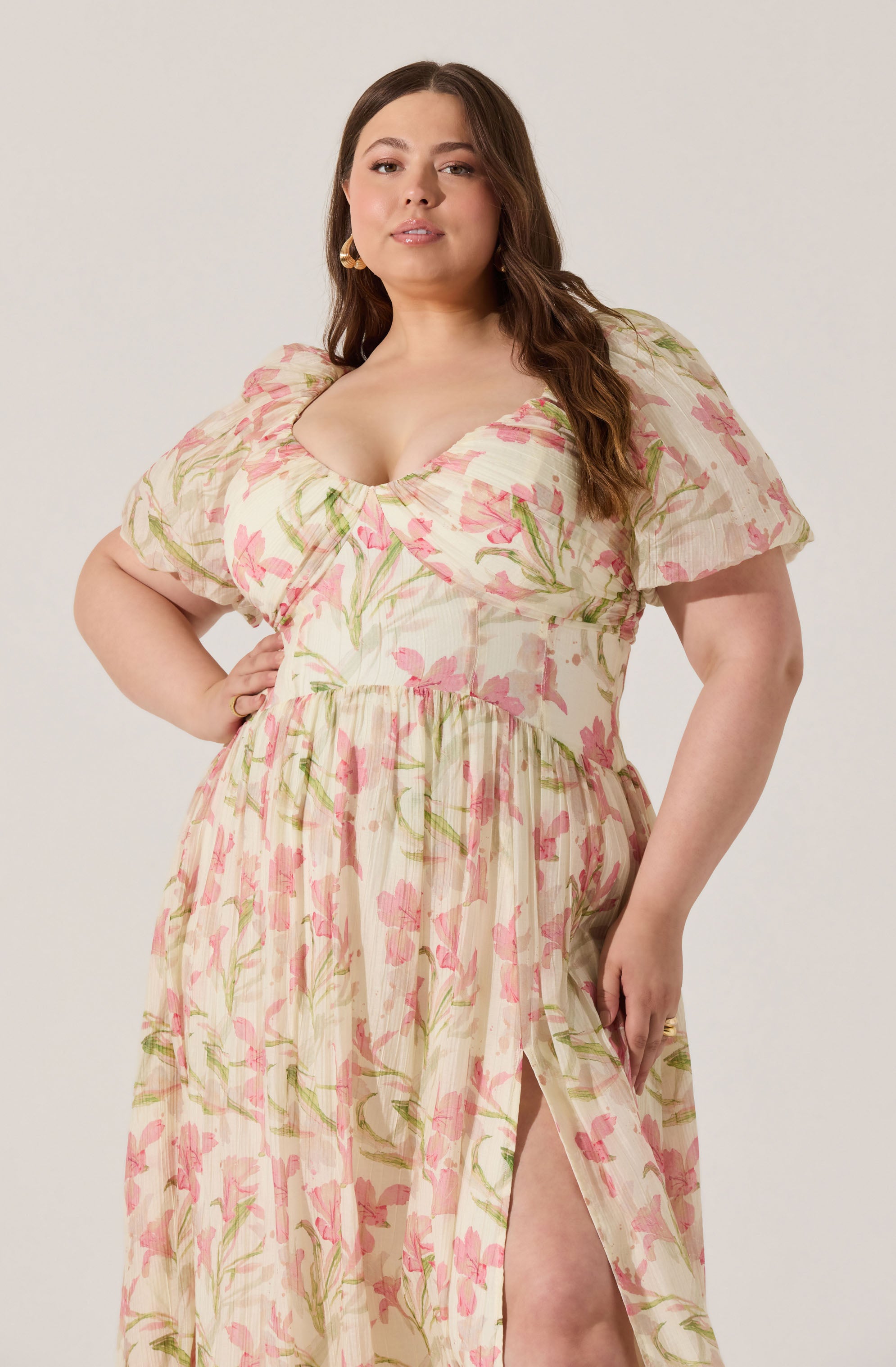 Sasilia Floral Puff Sleeve Dress