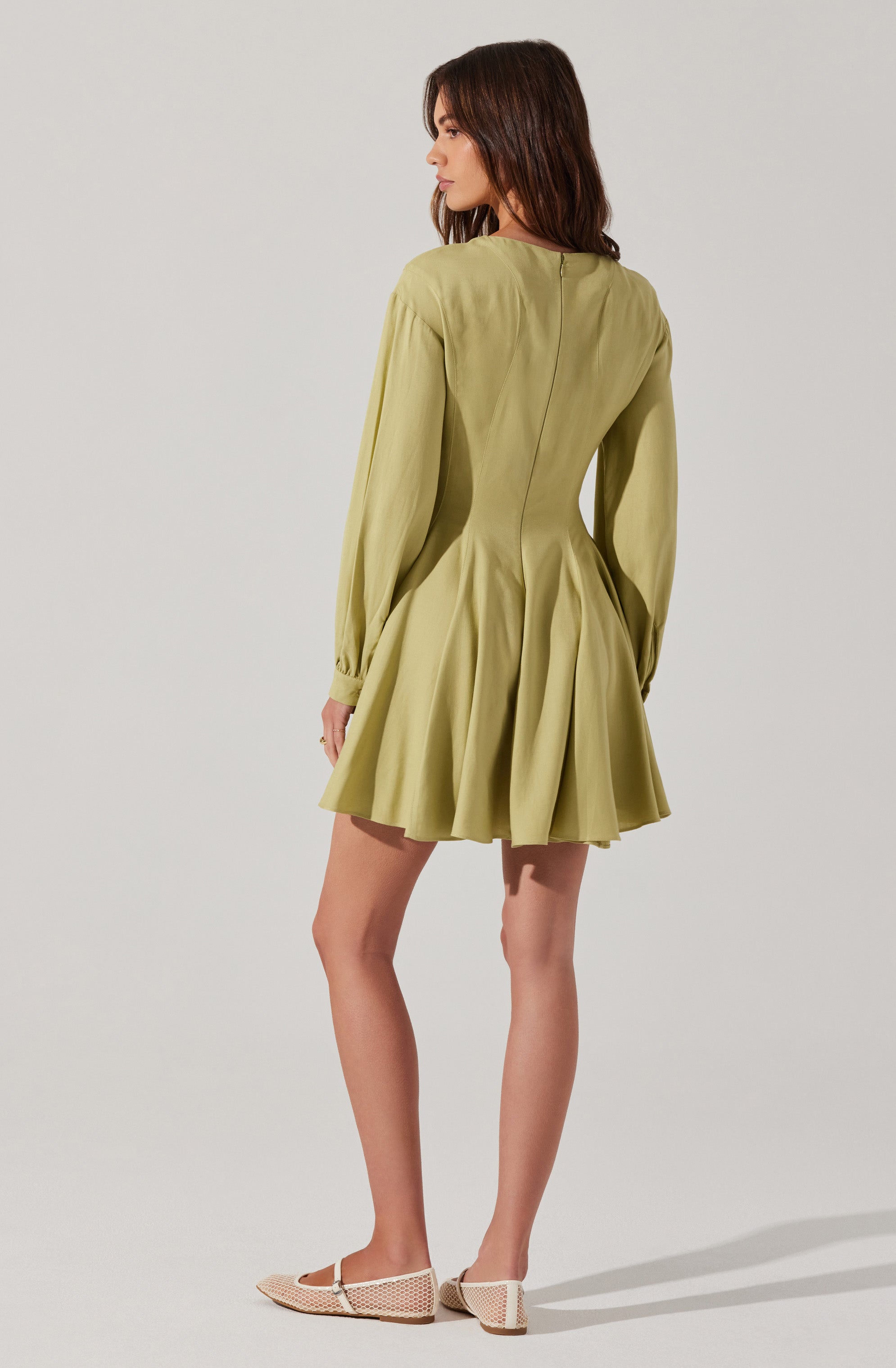 Elowyn Linen Blend Skater Dress