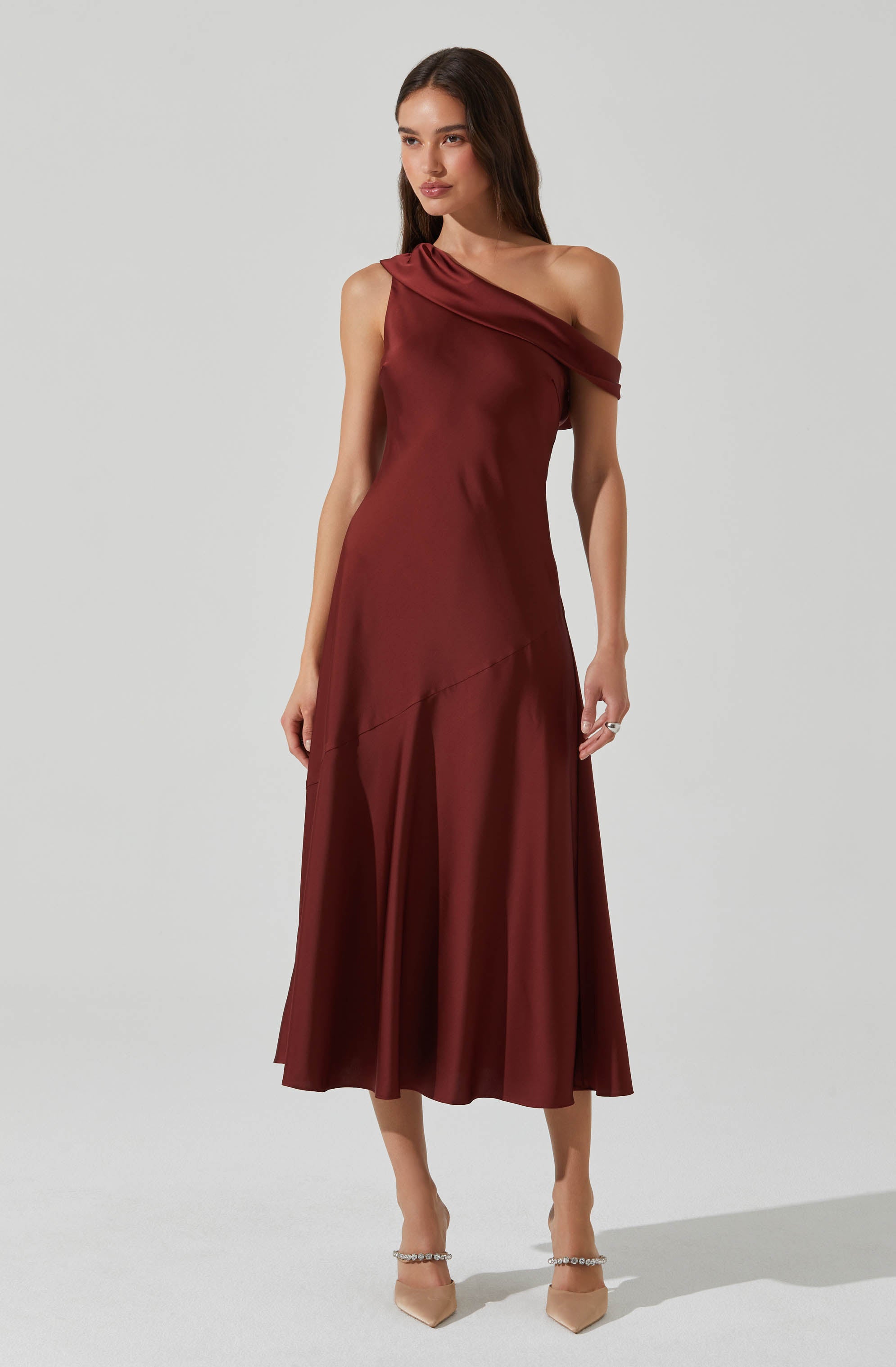 Orissa Satin Off Shoulder Dress