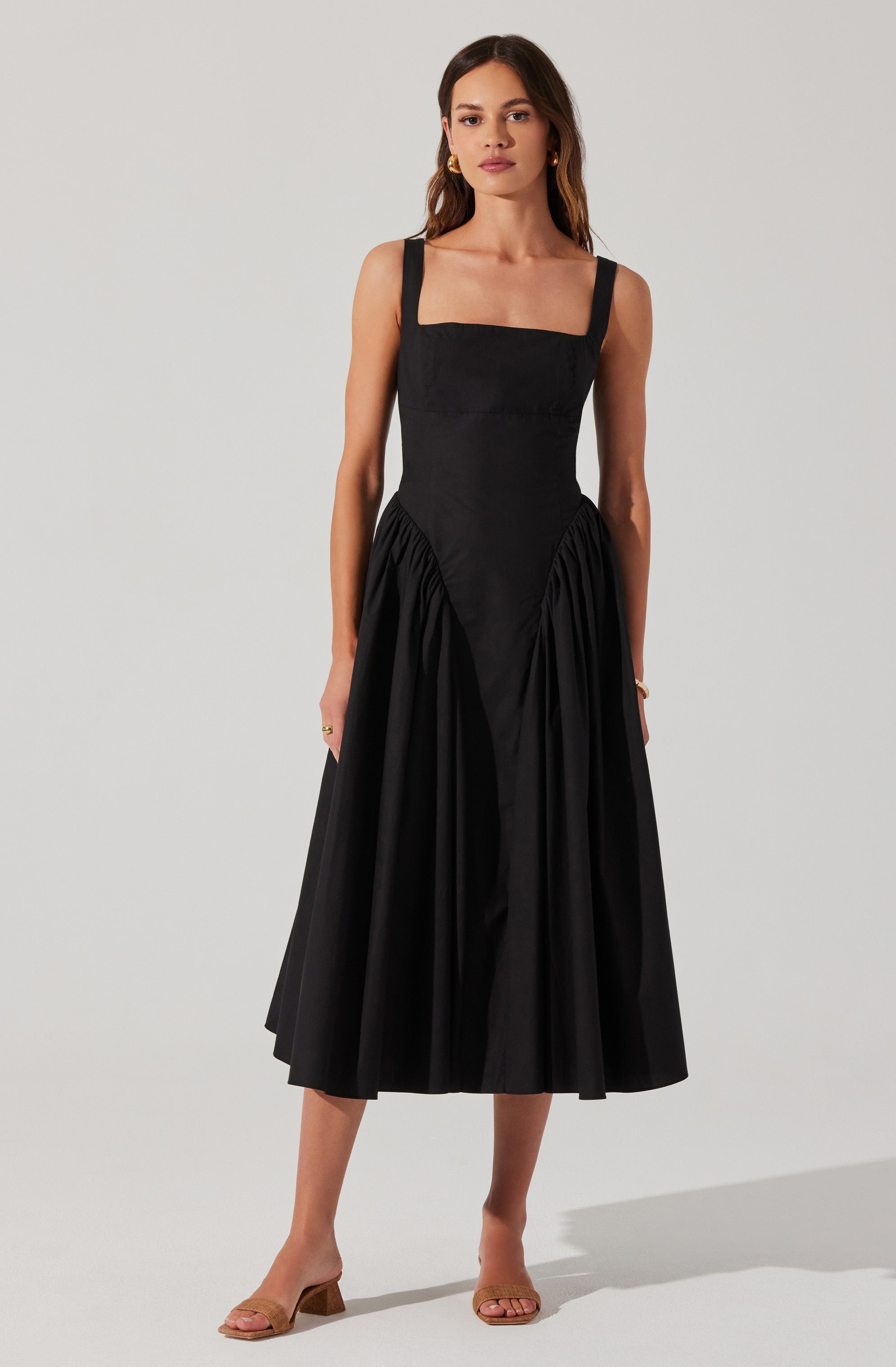 Vinya Poplin Drop Waist Dress