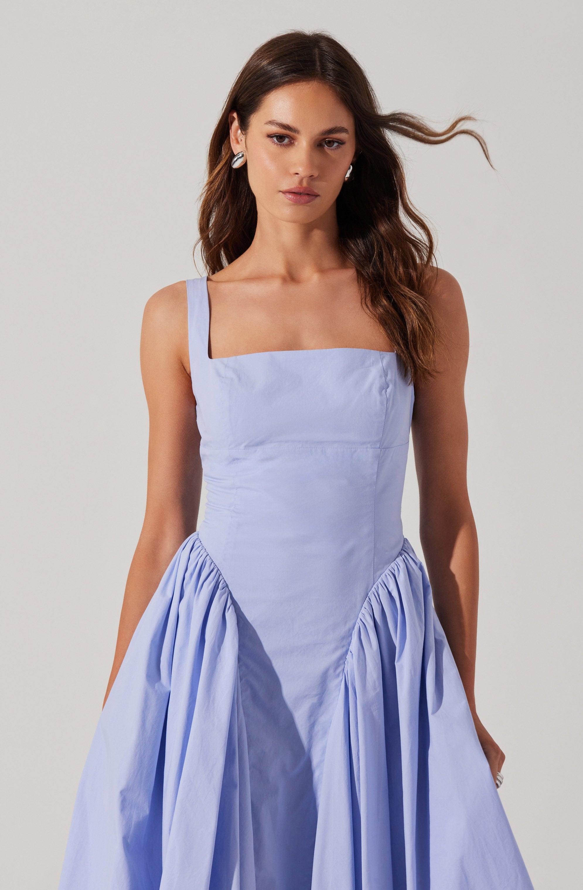 Vinya Poplin Drop Waist Dress