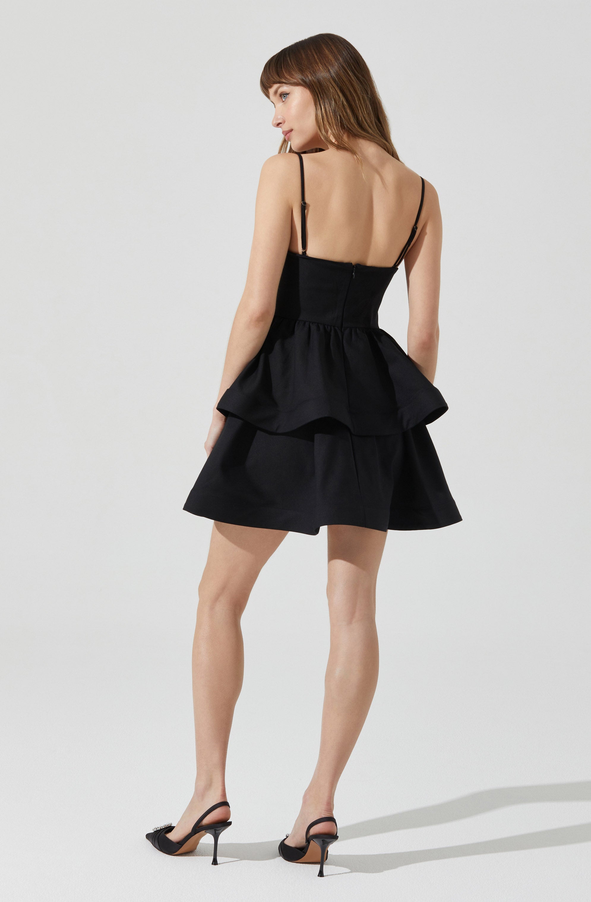 Leola Tiered Skater Mini Dress