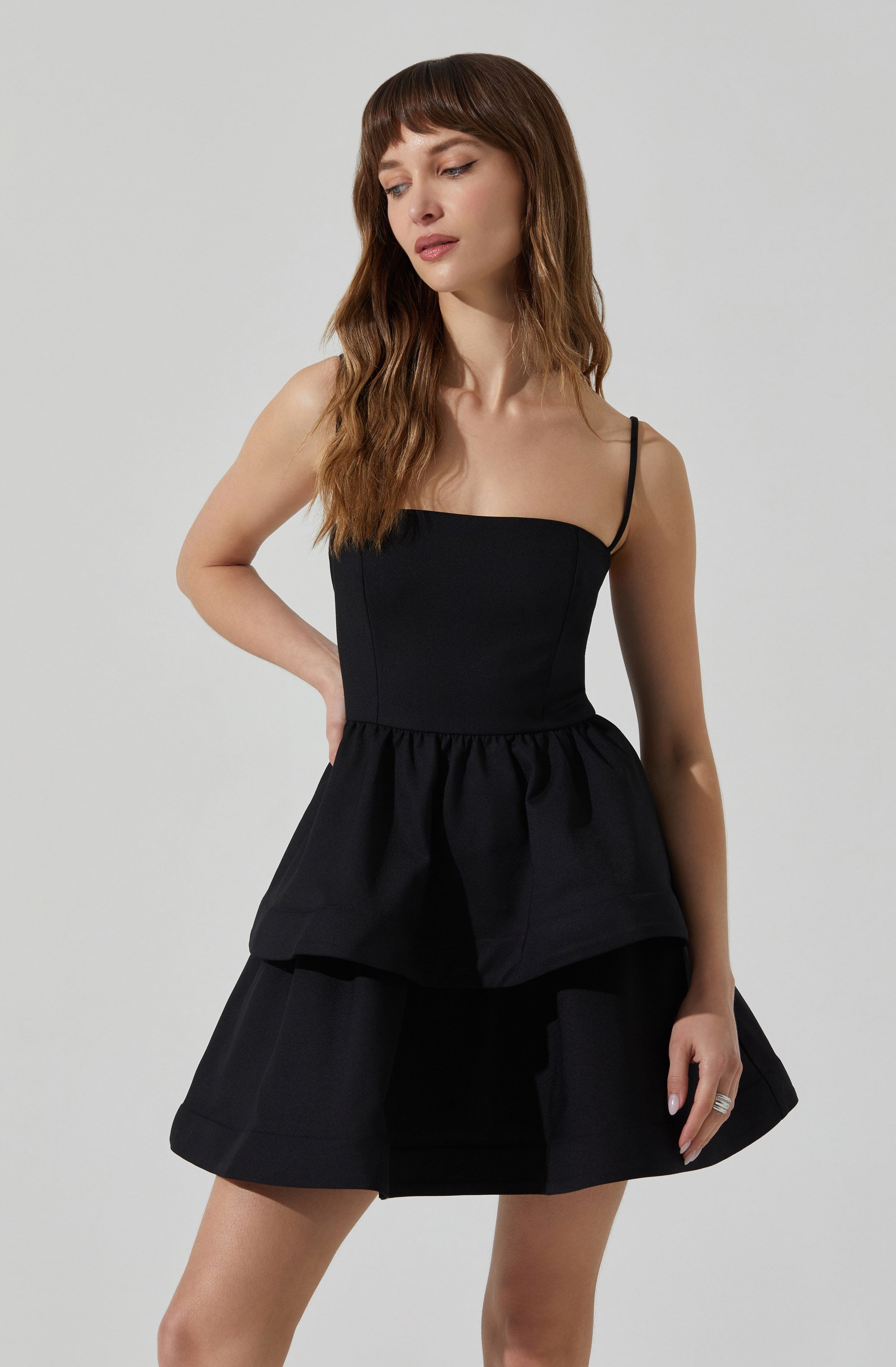 Leola Tiered Skater Mini Dress