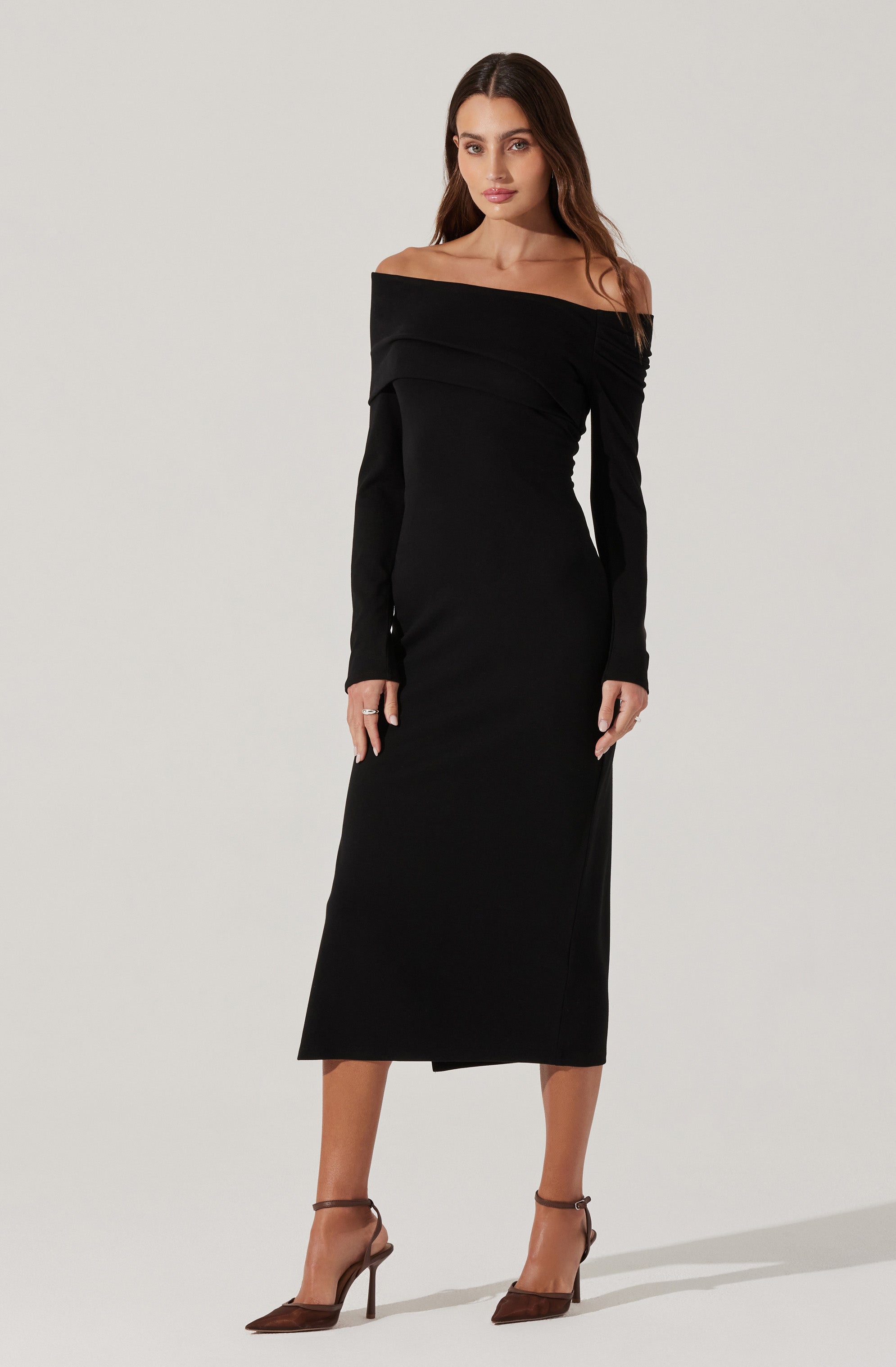 Jada Off Shoulder Midi Dress