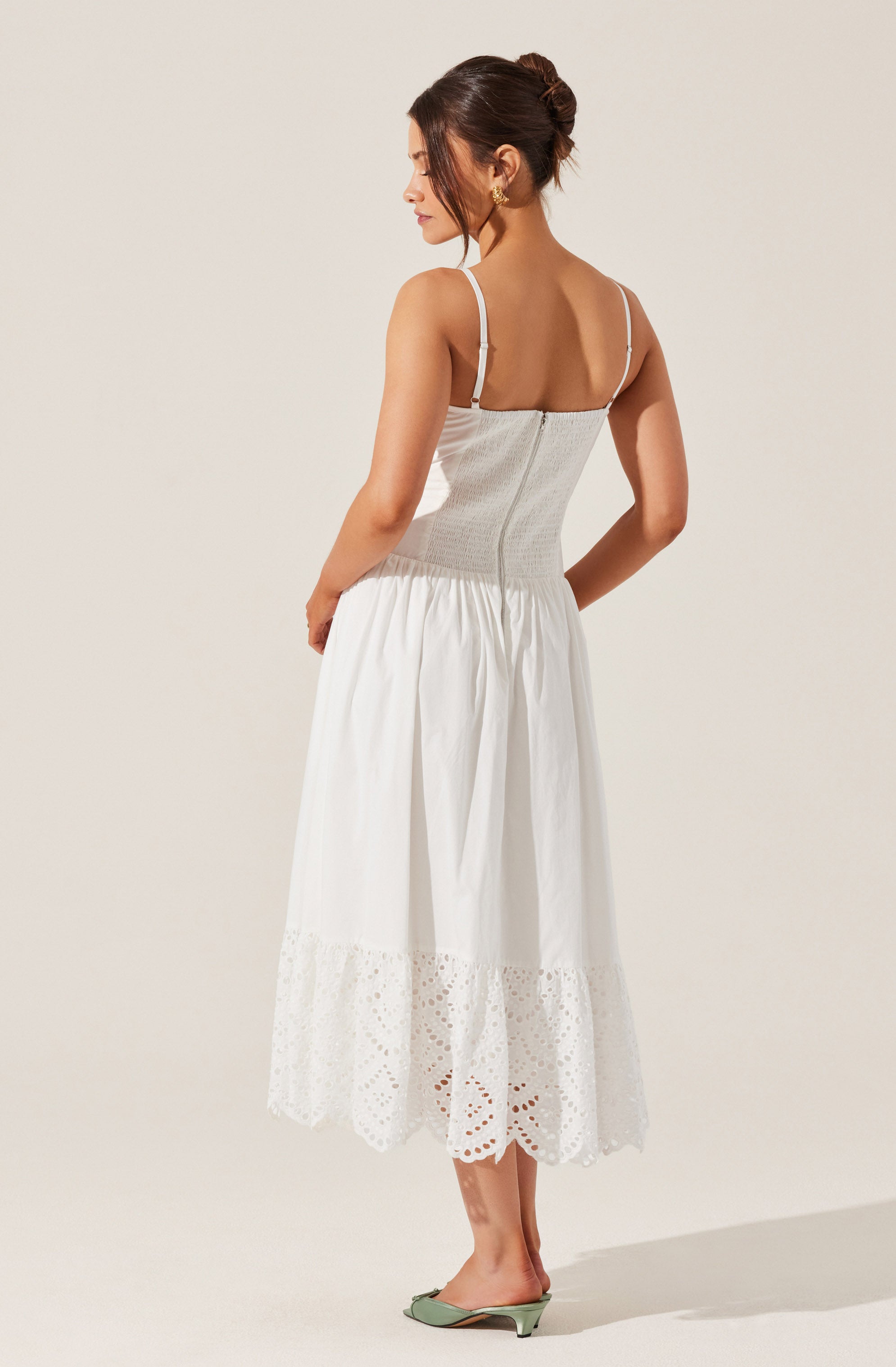 Nathalia Eyelet Midi Dress