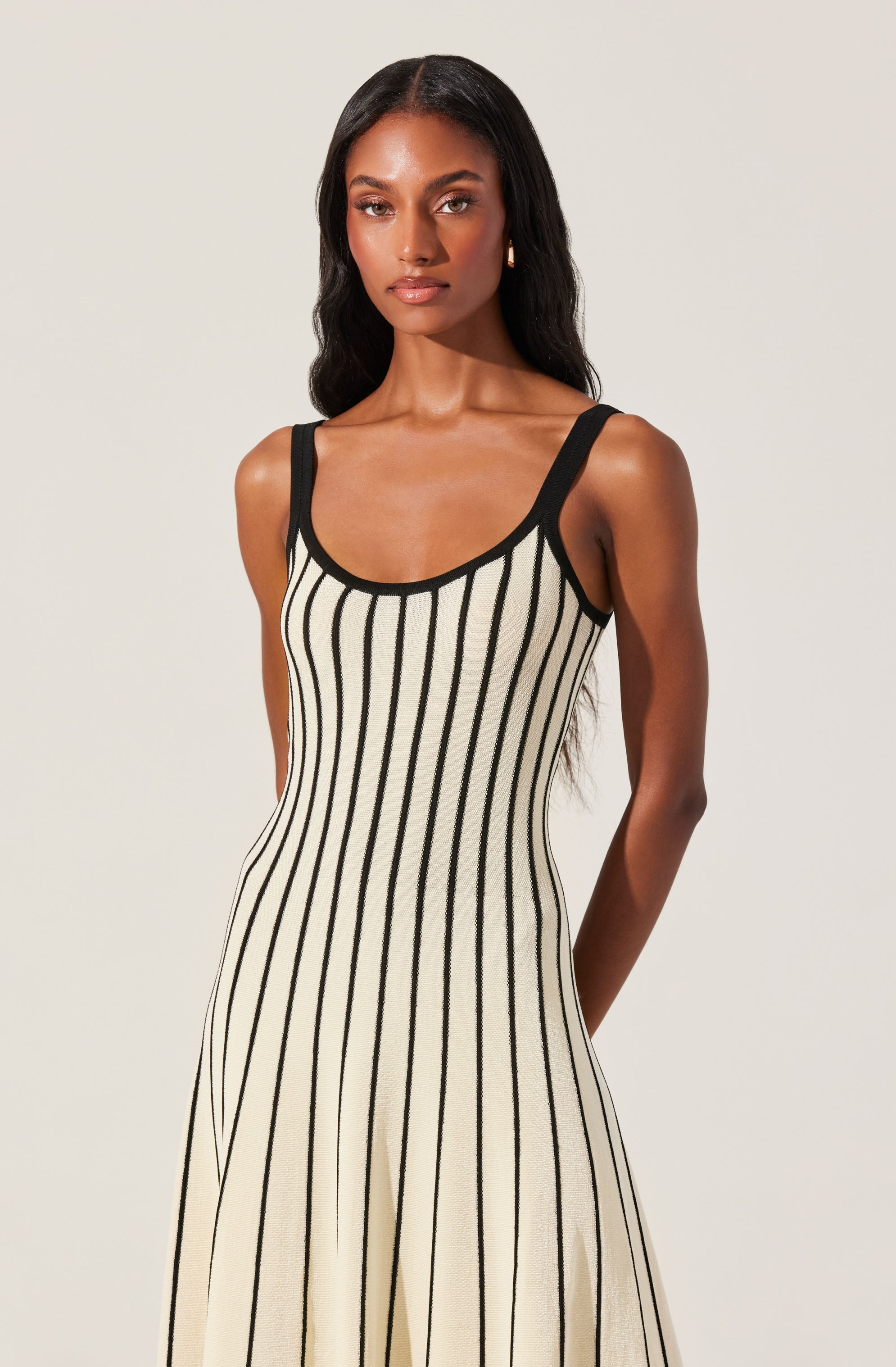 Irecia Stripe Sweater Midi Dress