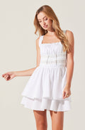 Melaine Lace Trim Mini Dress