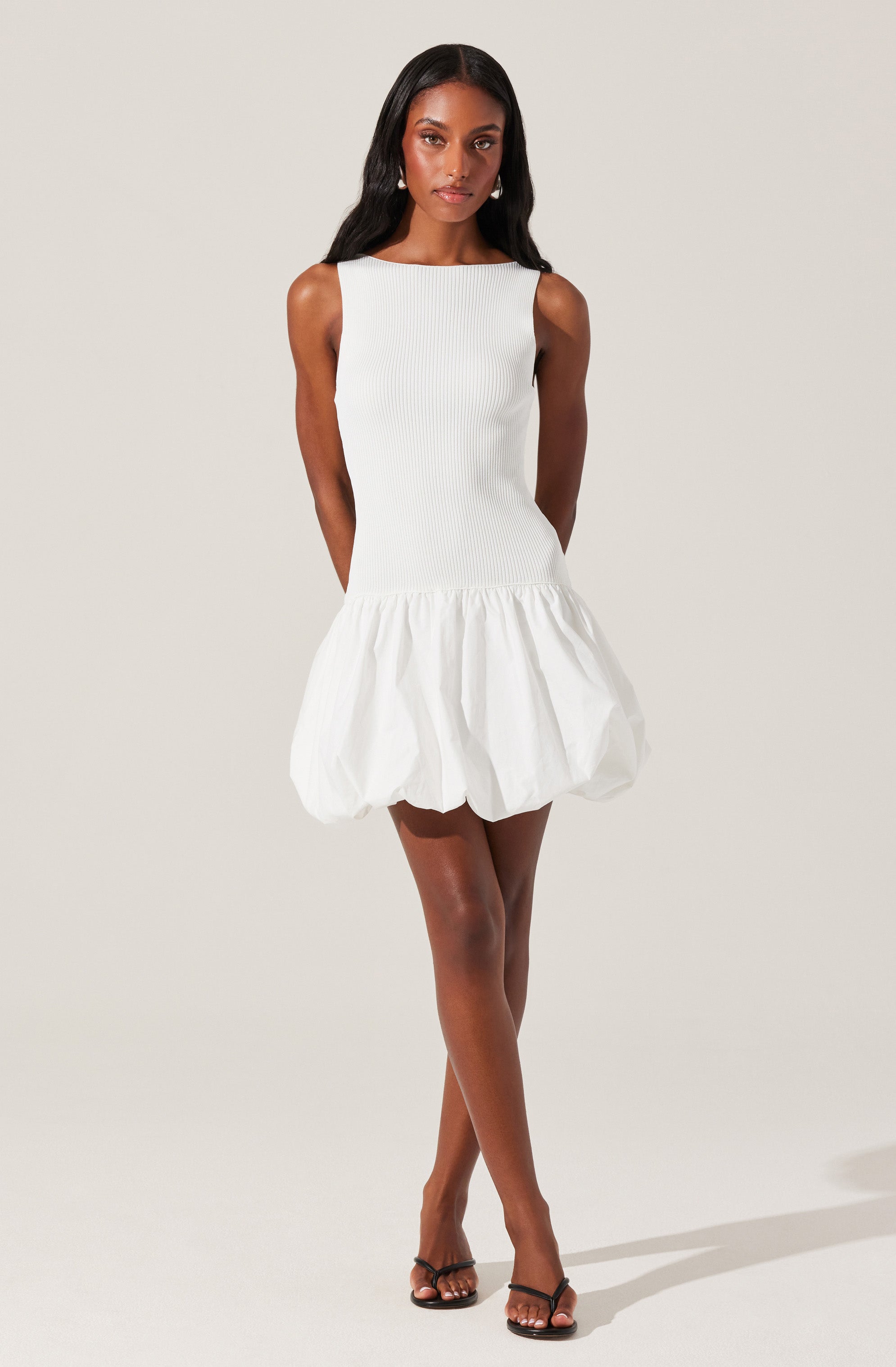 Nettie Bubble Hem Sweater Dress