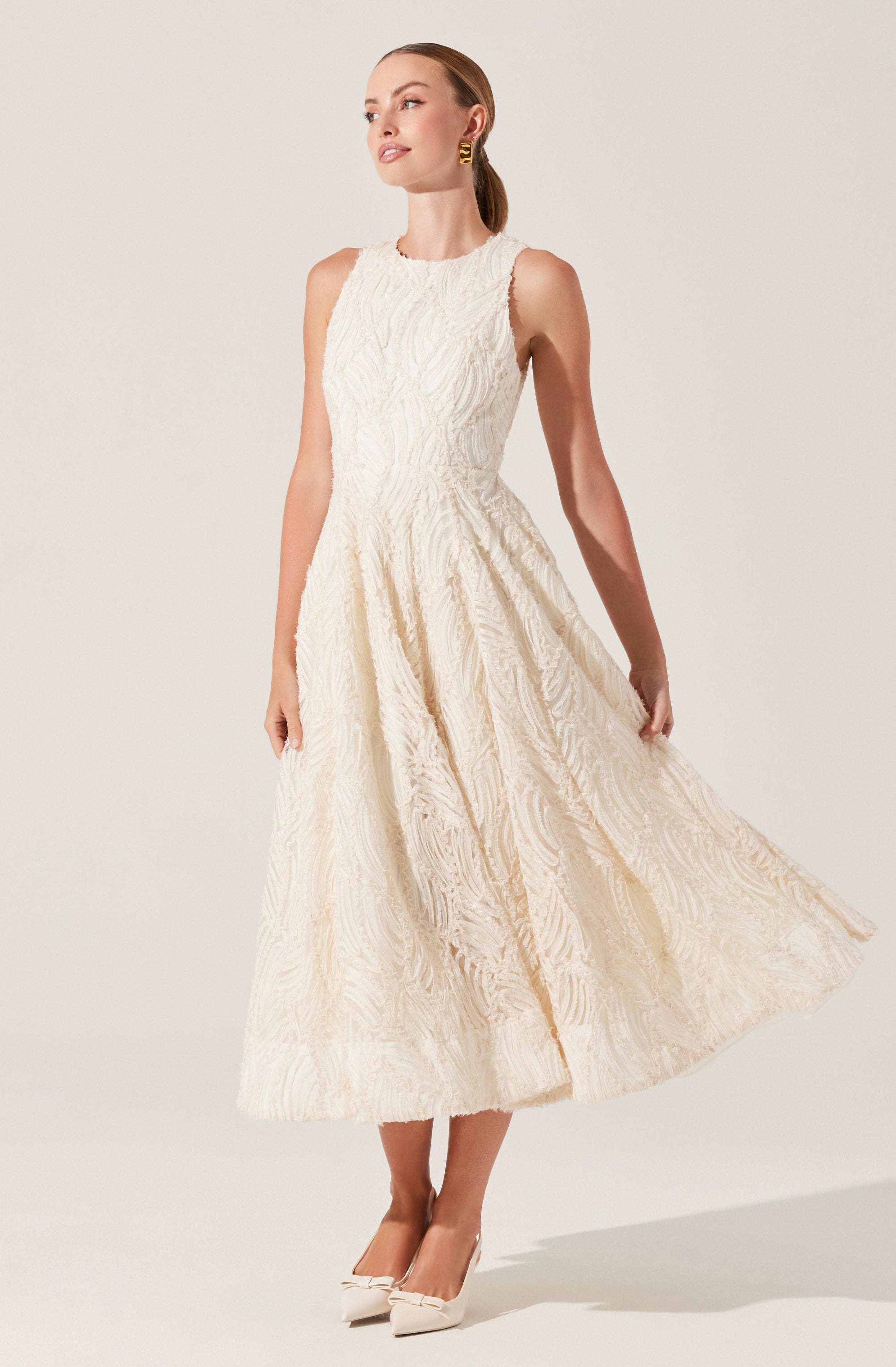 Lillemor 3D Textured Midi Dress