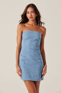 Mazzei Strapless Denim Mini Dress