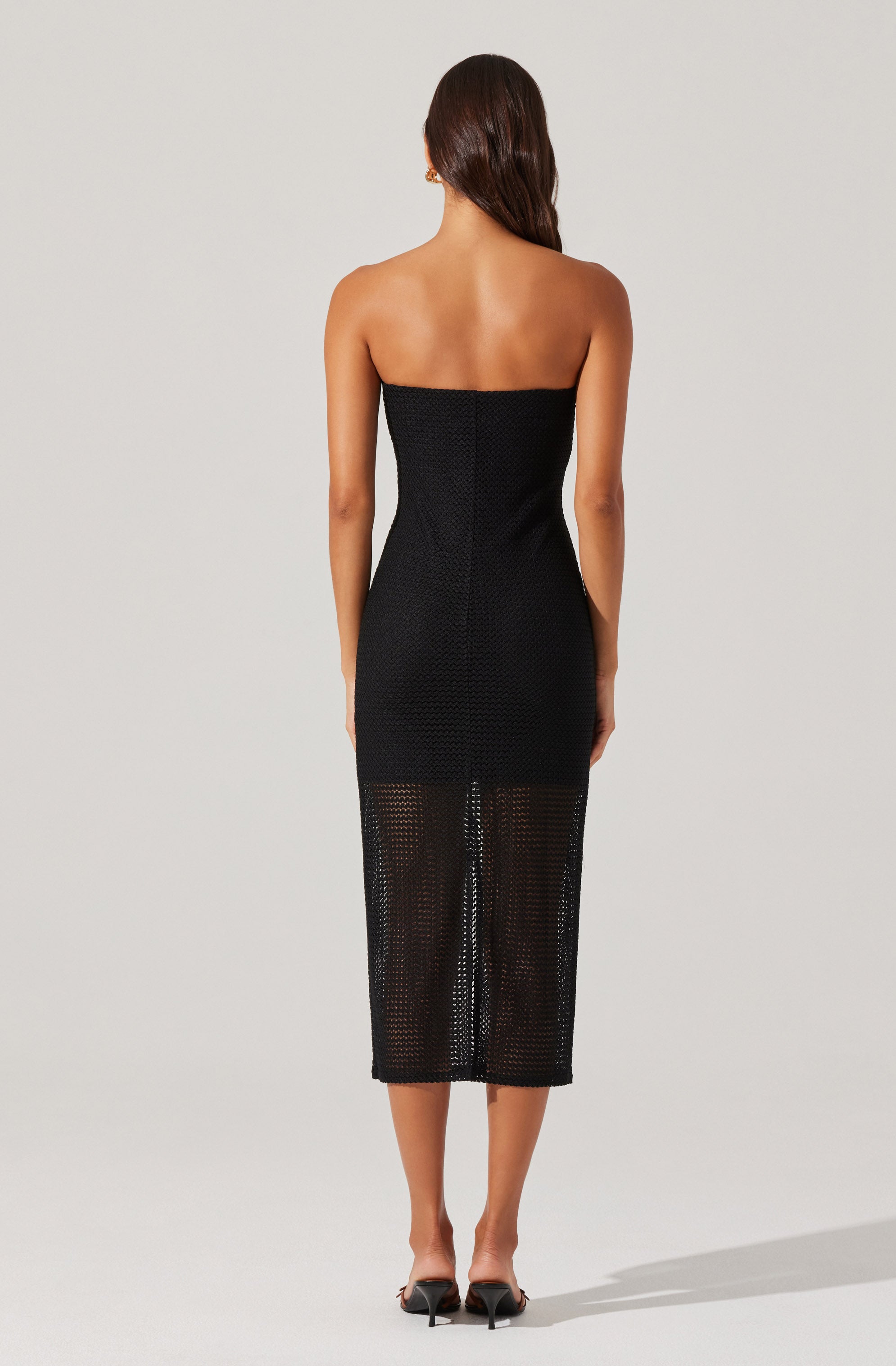 Kasandra Strapless Open Knit Dress