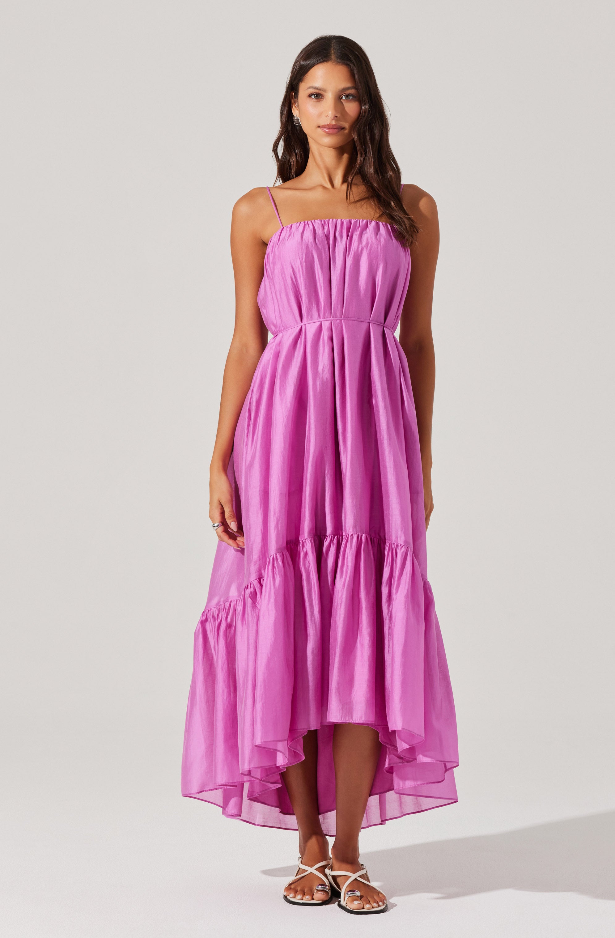 Elisha Tiered High-Low Maxi Dress