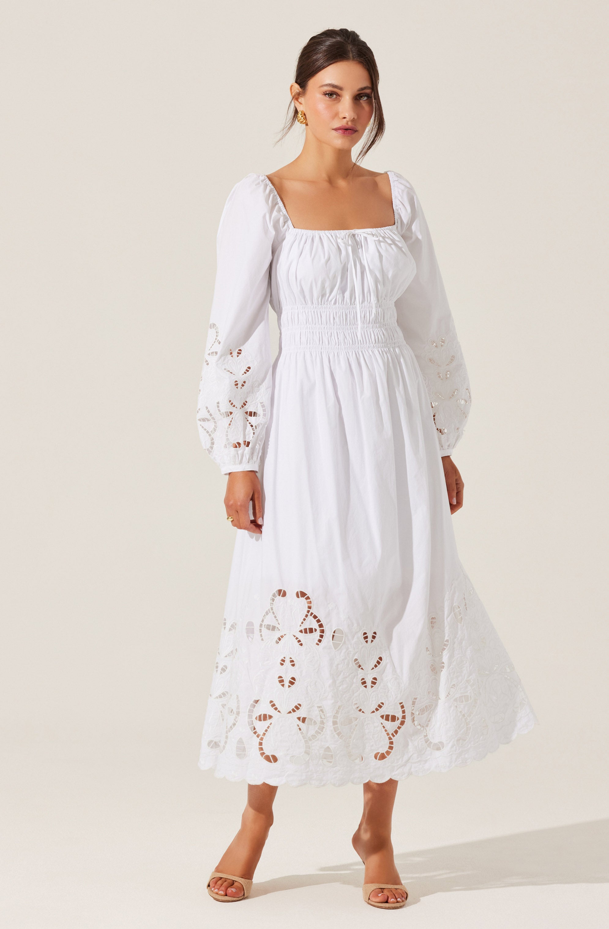 Wisnia Eyelet Embroidered Dress