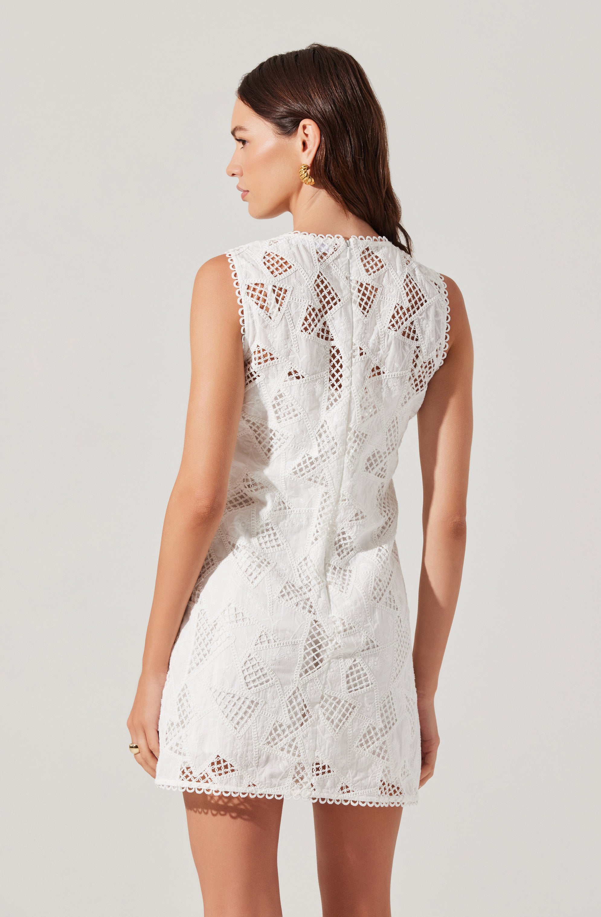 Madge Crochet Lace Mini Dress