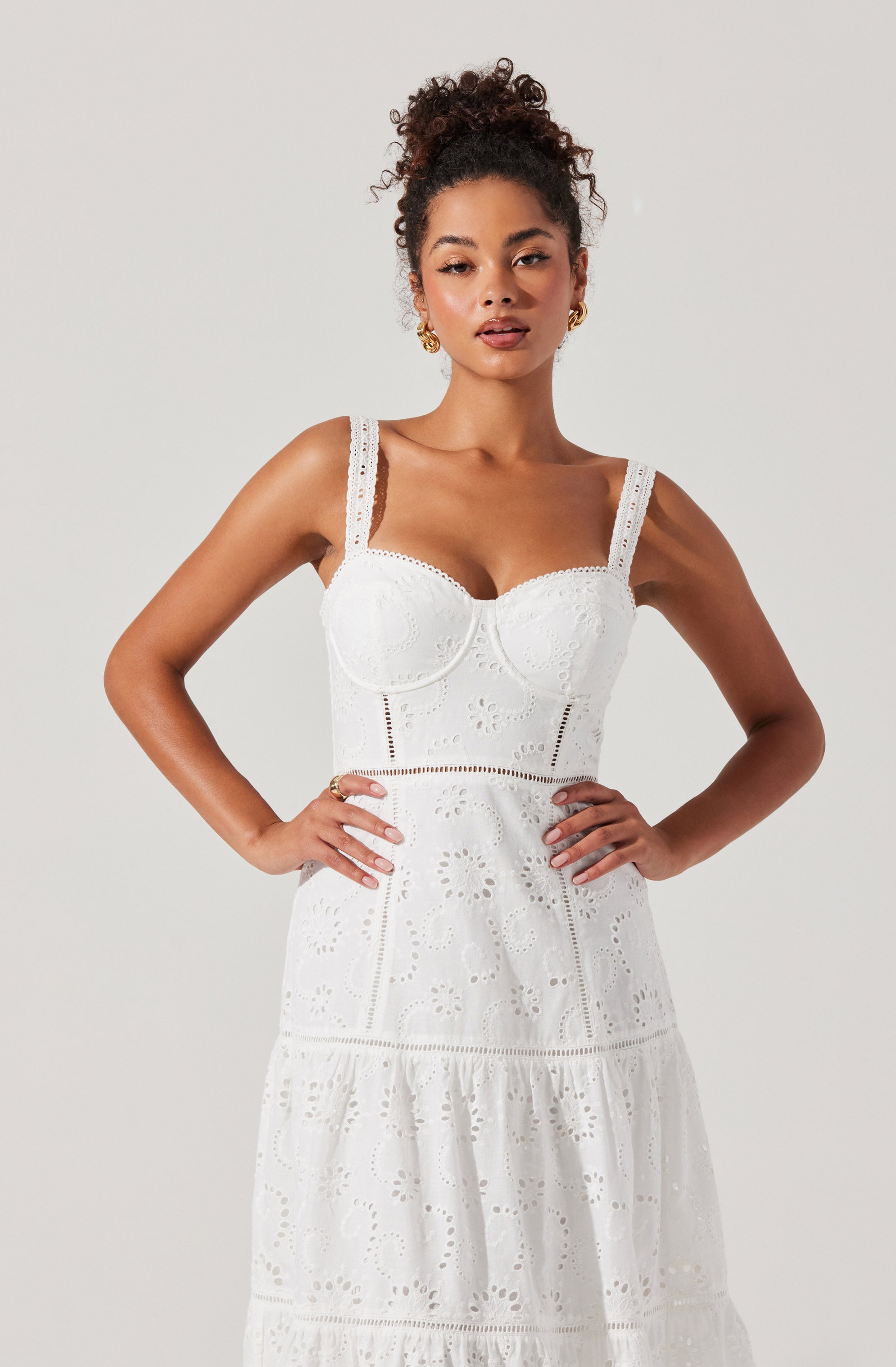 Pellagia Eyelet Midi Dress