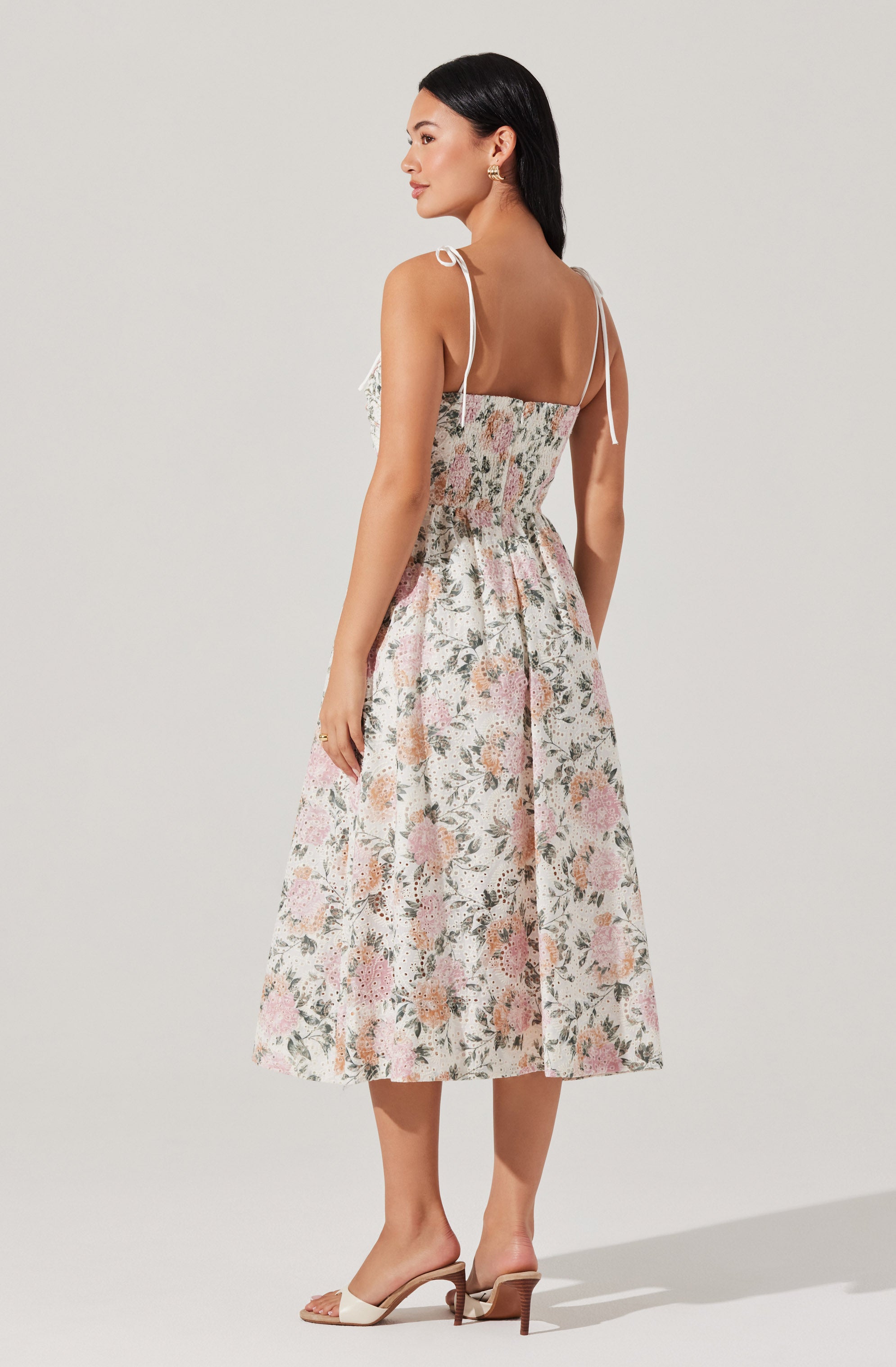 Sariah Pleated Floral Midi Dress