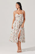 Sariah Pleated Floral Midi Dress