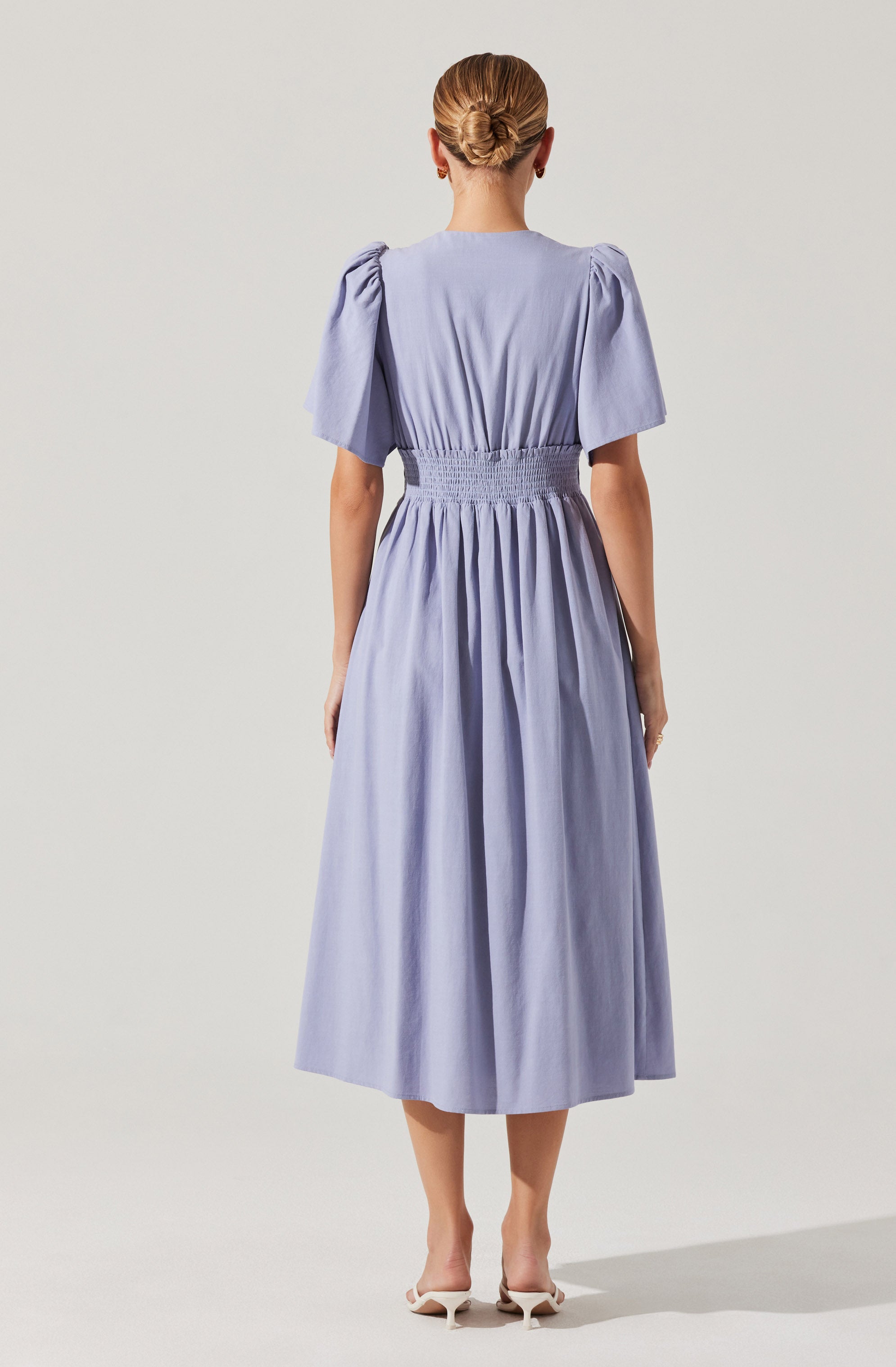 Hadleigh Scallop Trim Midi Dress
