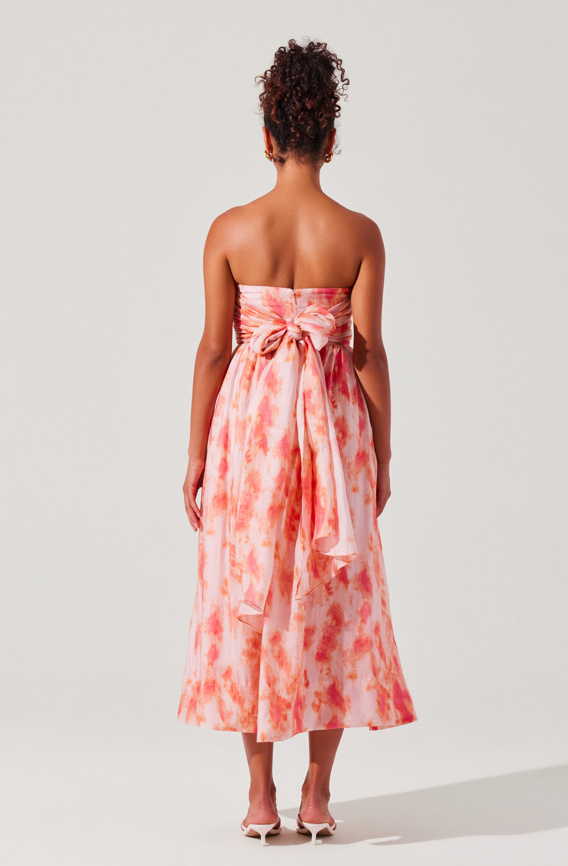 Aneesha Strapless Pleated Dress