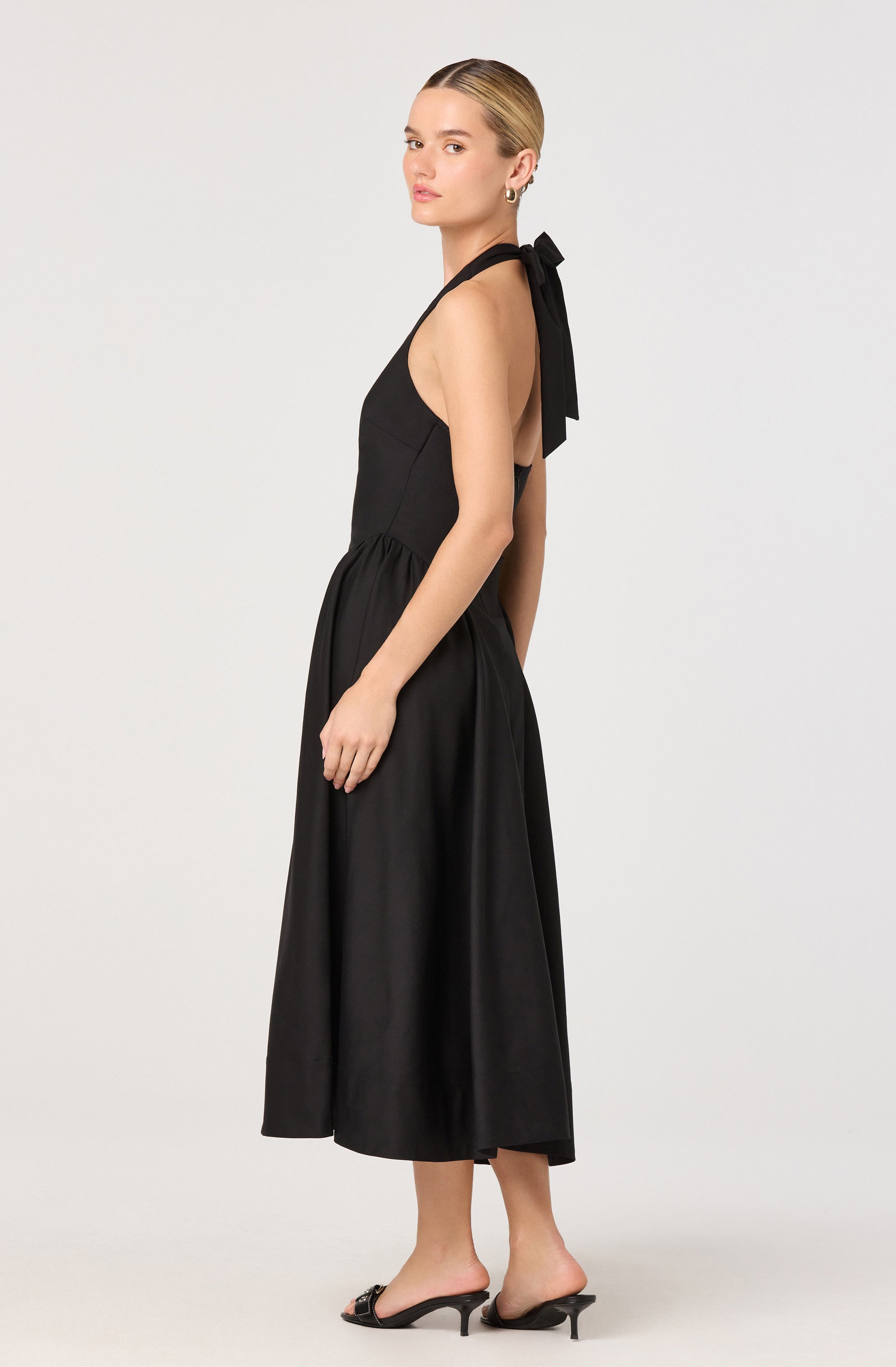 Meana V-Neck Halter Midi Dress