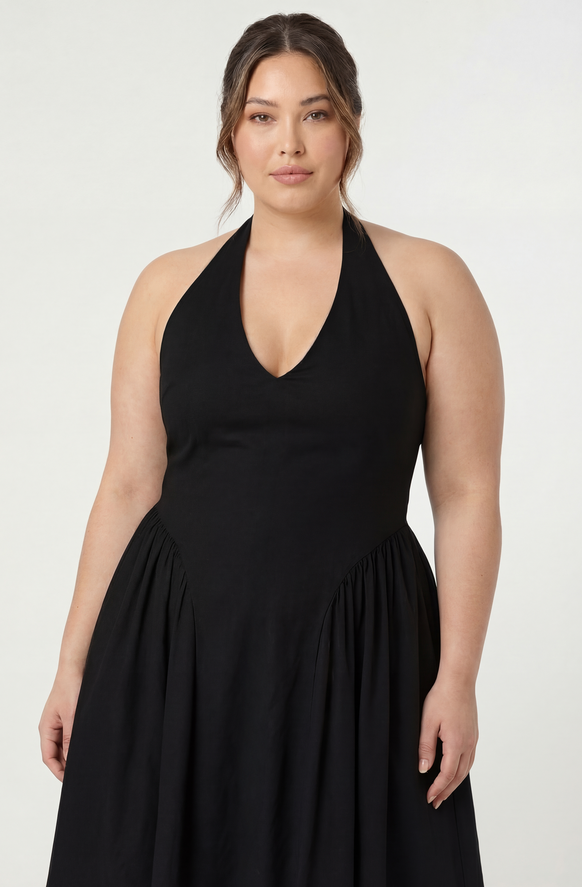 Meana V-Neck Halter Midi Dress