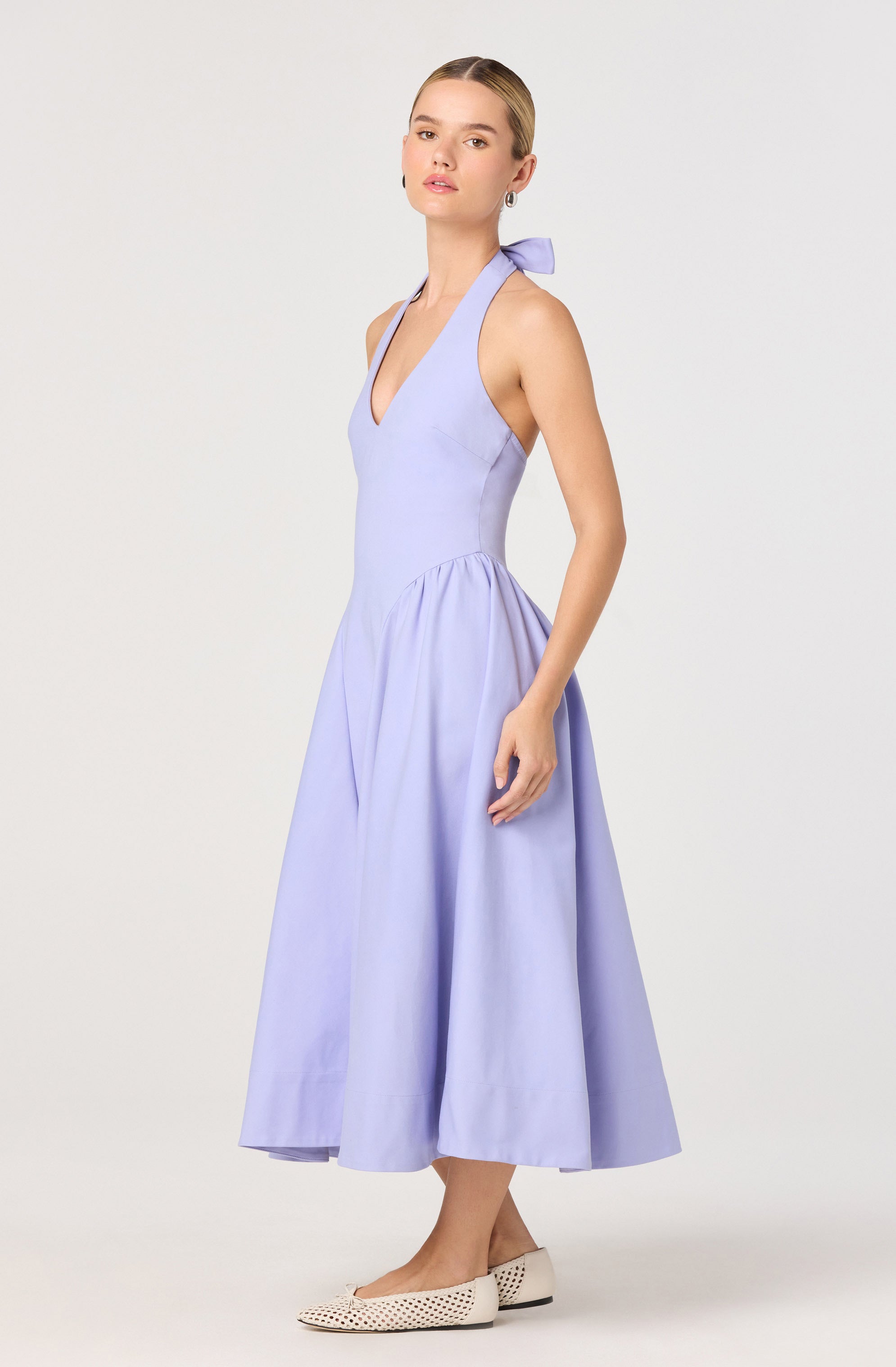 Meana V-Neck Halter Midi Dress