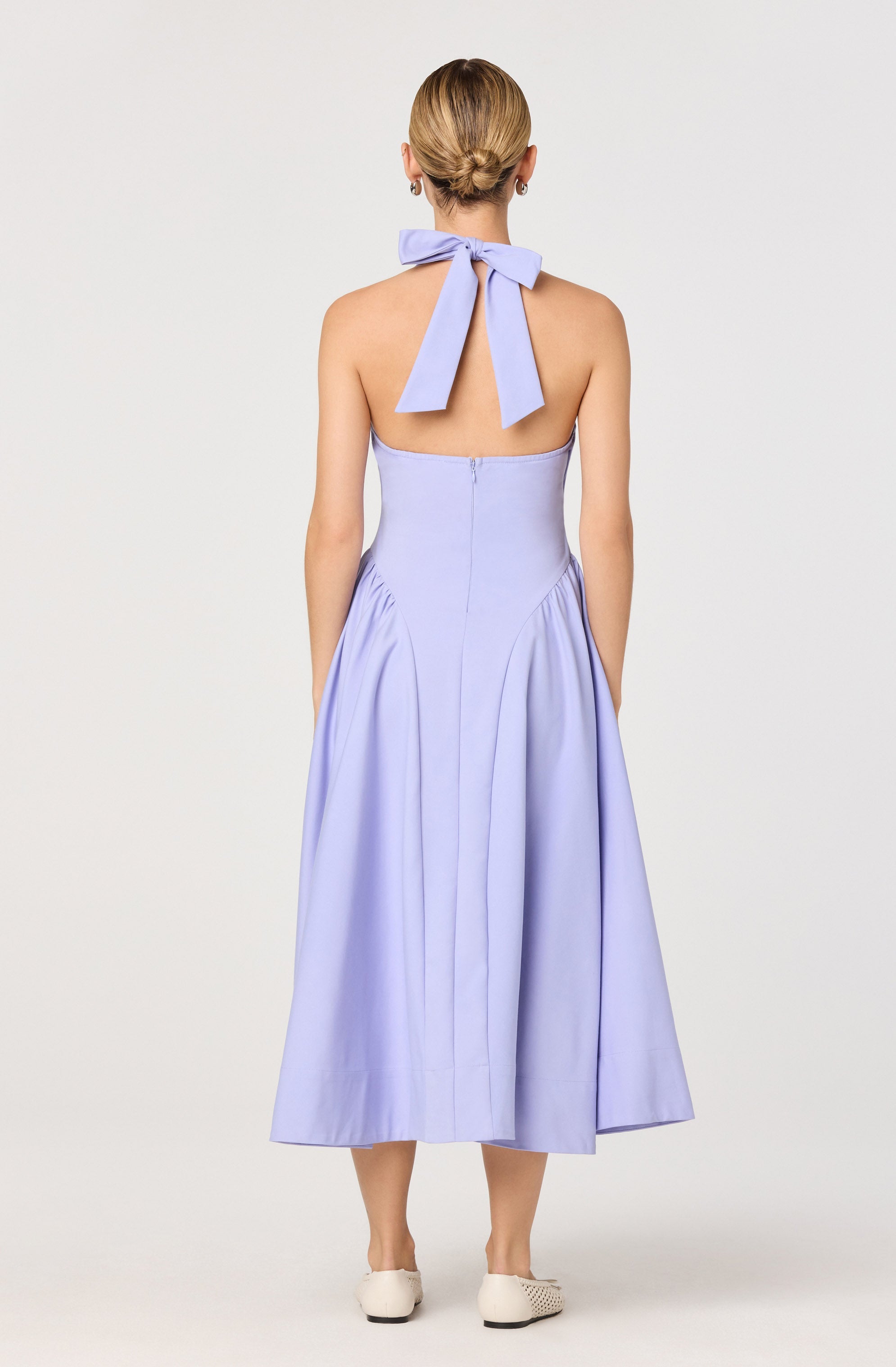 Meana V-Neck Halter Midi Dress