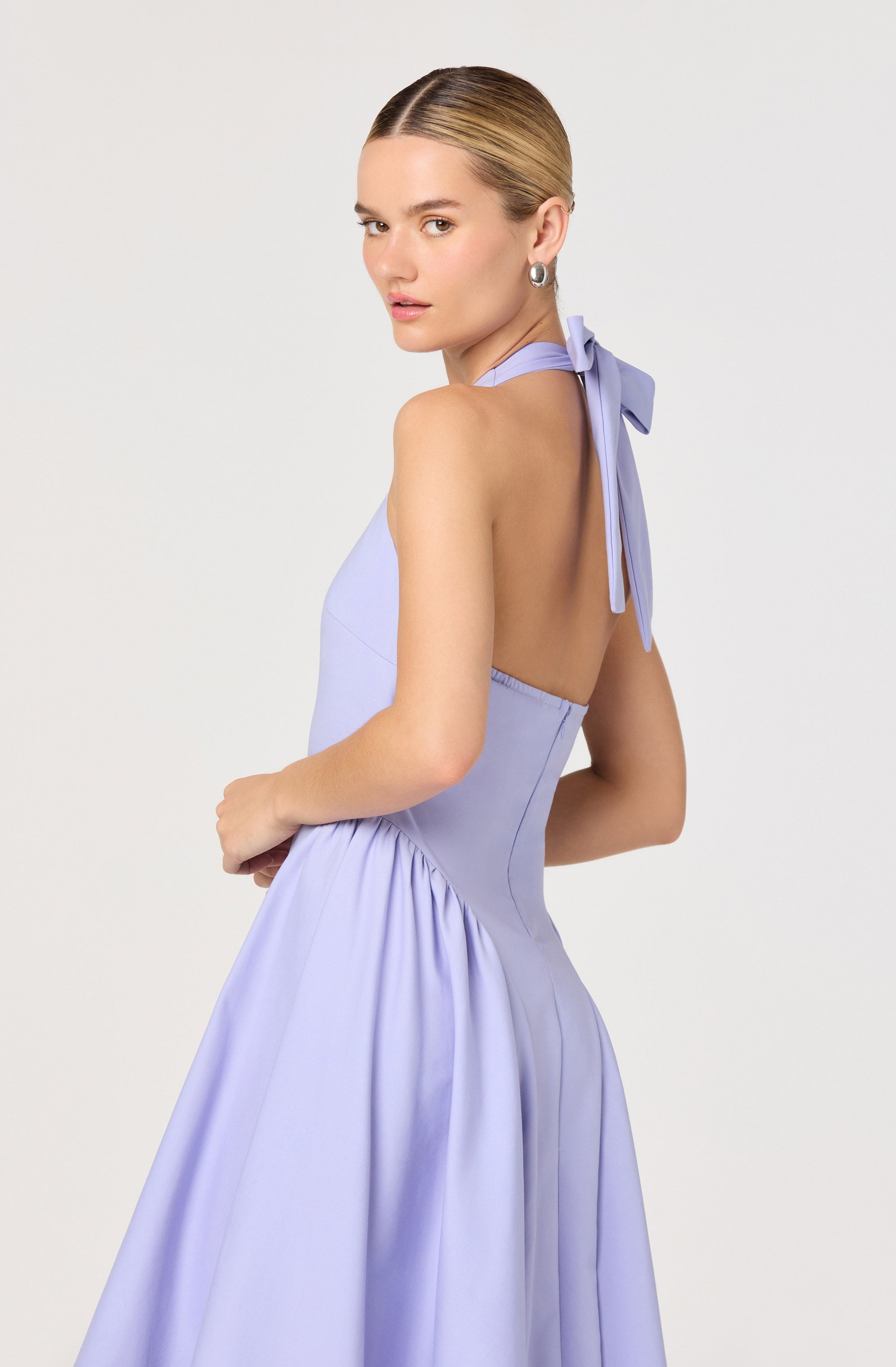 Meana V-Neck Halter Midi Dress