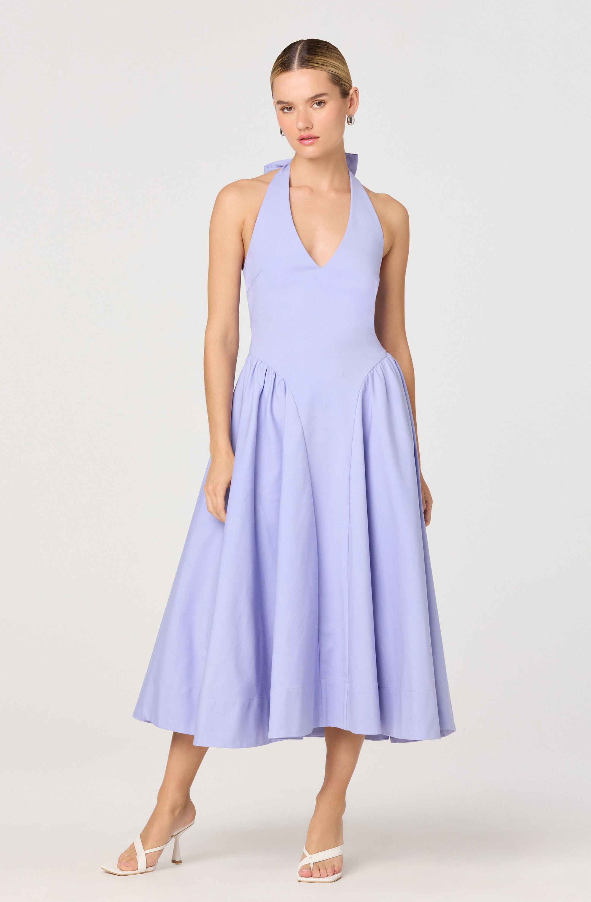 Meana V-Neck Halter Midi Dress