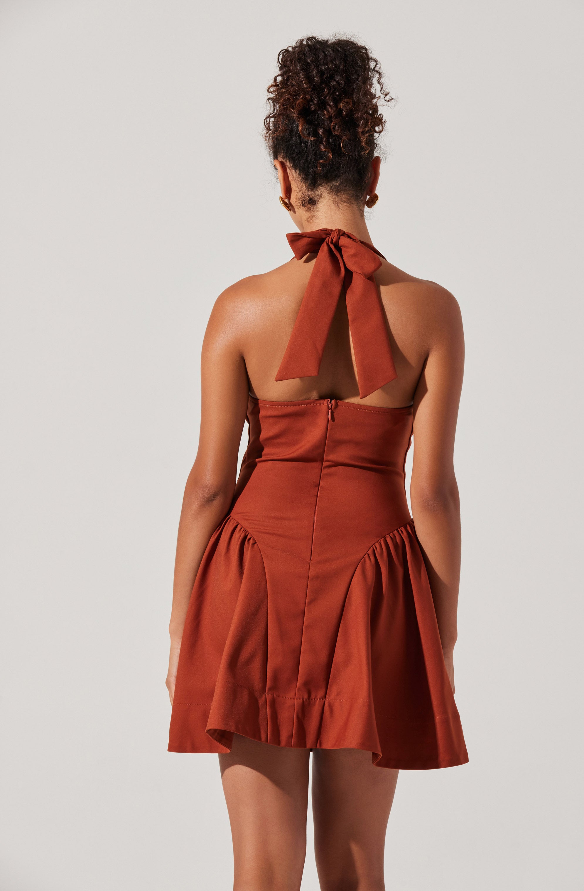 Meana V-Neck Halter Mini Dress