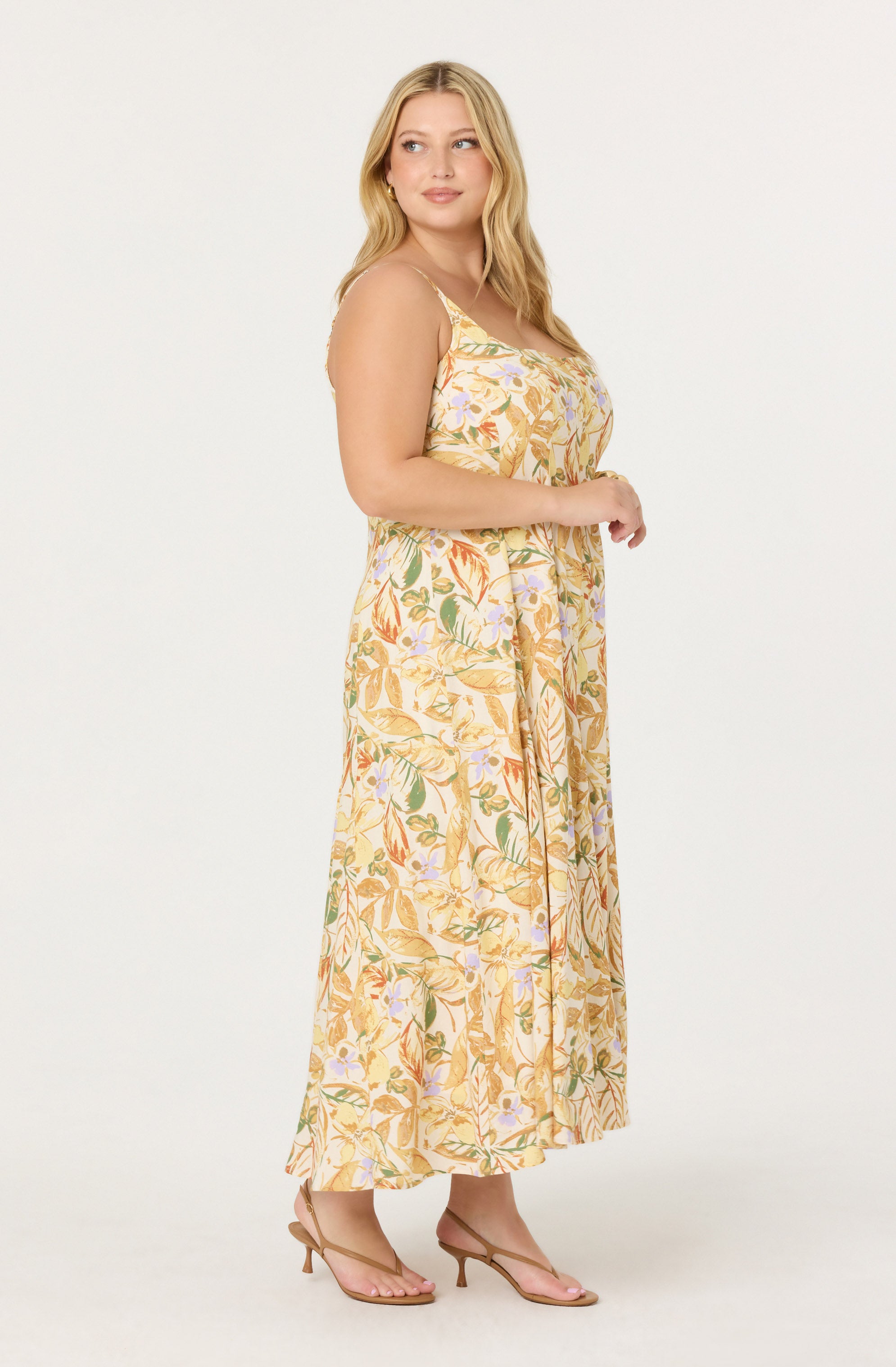 Jaleyah Paneled Flare Midi Dress