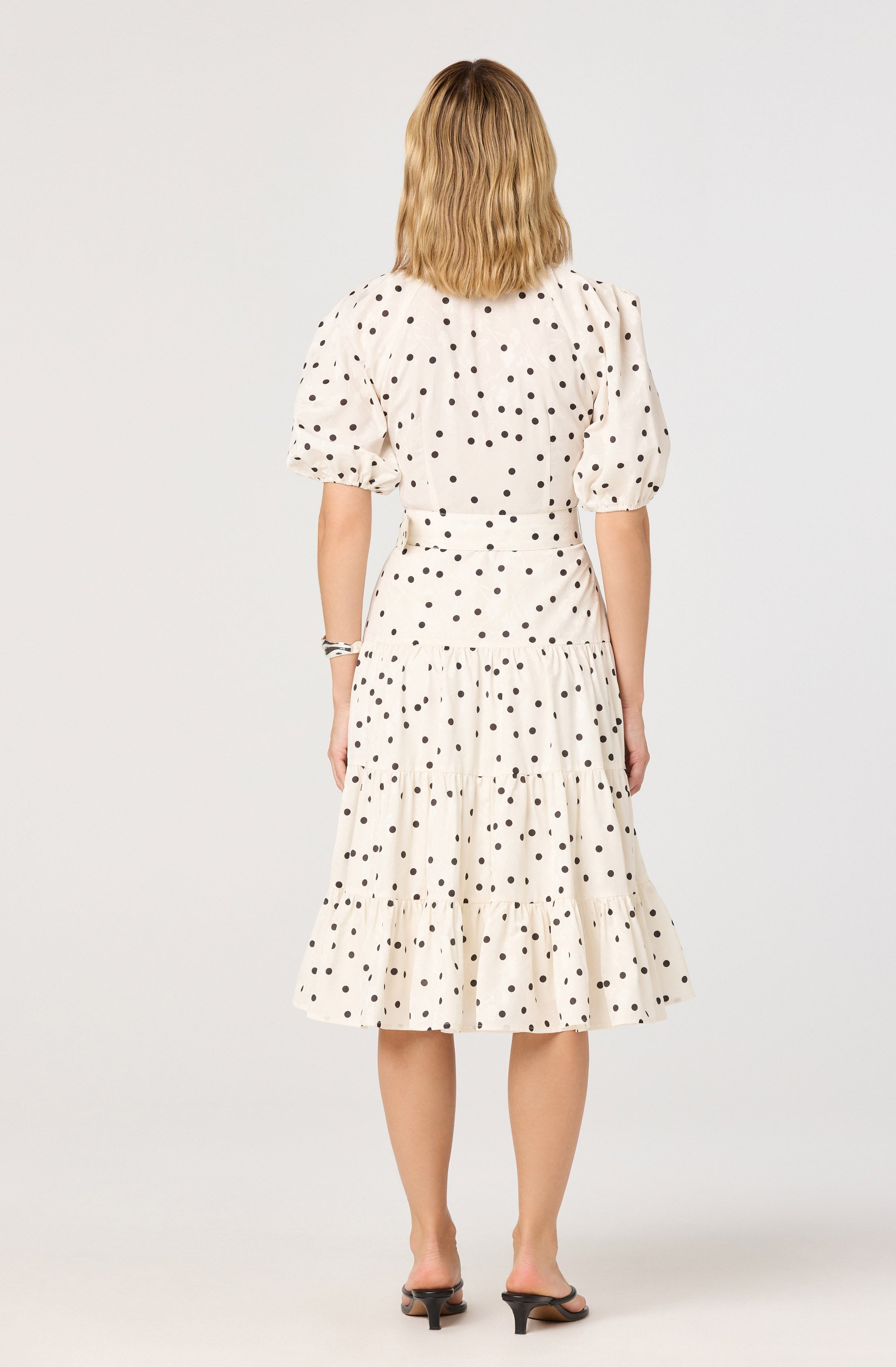 Minnie Belted Polka Dot Midi Dress